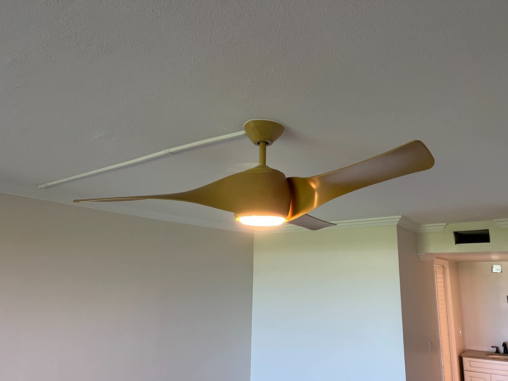 MINKA-AIRE F803DL-CL Artemis - 58 Inch Smart Ceiling Fan with LED Light Kit in Coal Finish with Etched Opal Glass customer photo 1
