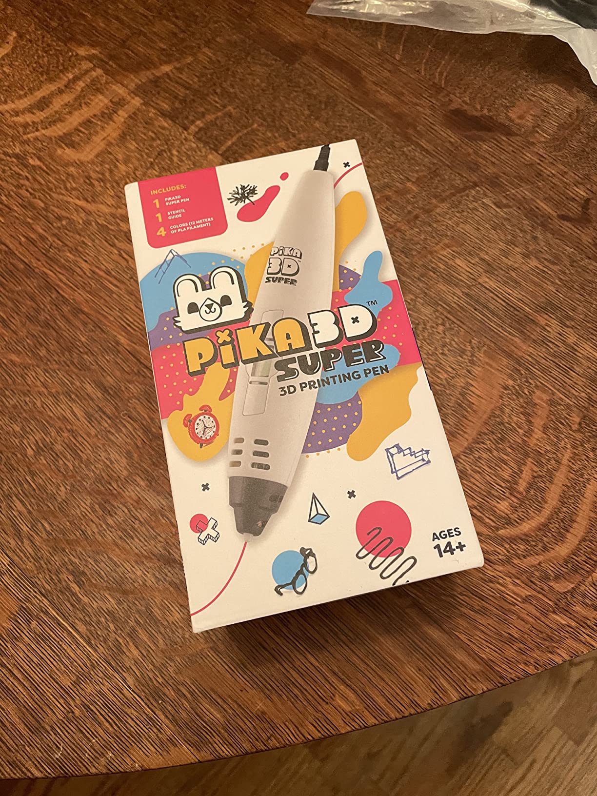 PIKA3D Super 3D Printing Pen - Includes 3D Pen, 4 Colors of PLA Filament Refill with Stencil Guide and User Manual customer photo 1