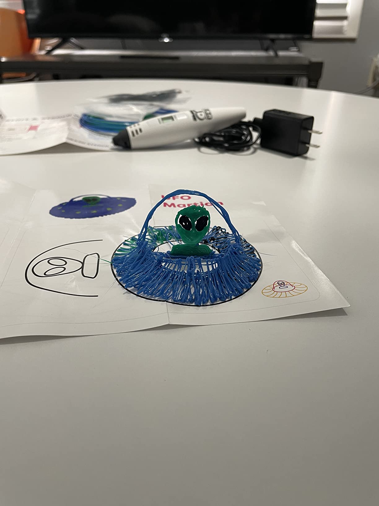 PIKA3D Super 3D Printing Pen - Includes 3D Pen, 4 Colors of PLA Filament Refill with Stencil Guide and User Manual customer photo 2
