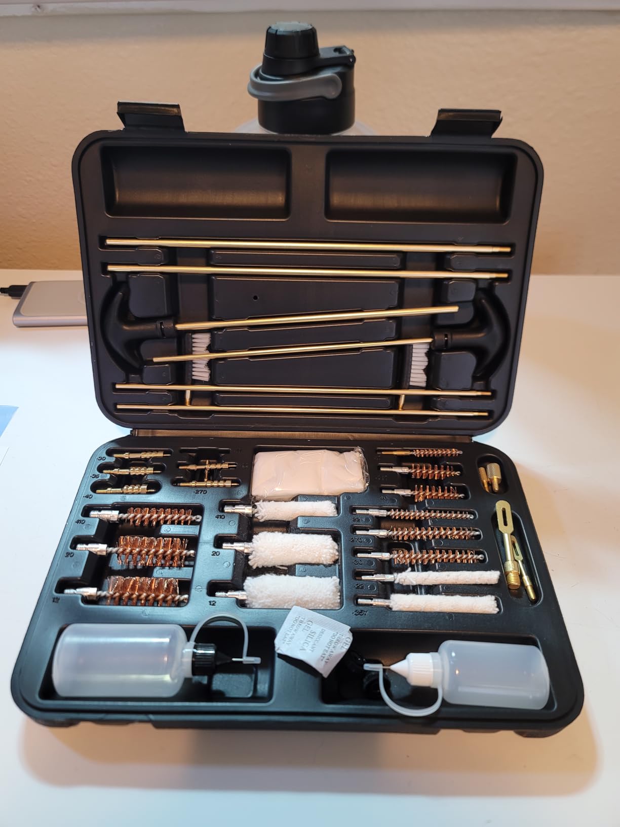 Universal Gun Cleaning Kit, Rifle Cleaning Set with Reinforced Brass Rods, Brass Jags and Slotted Tips customer photo 2
