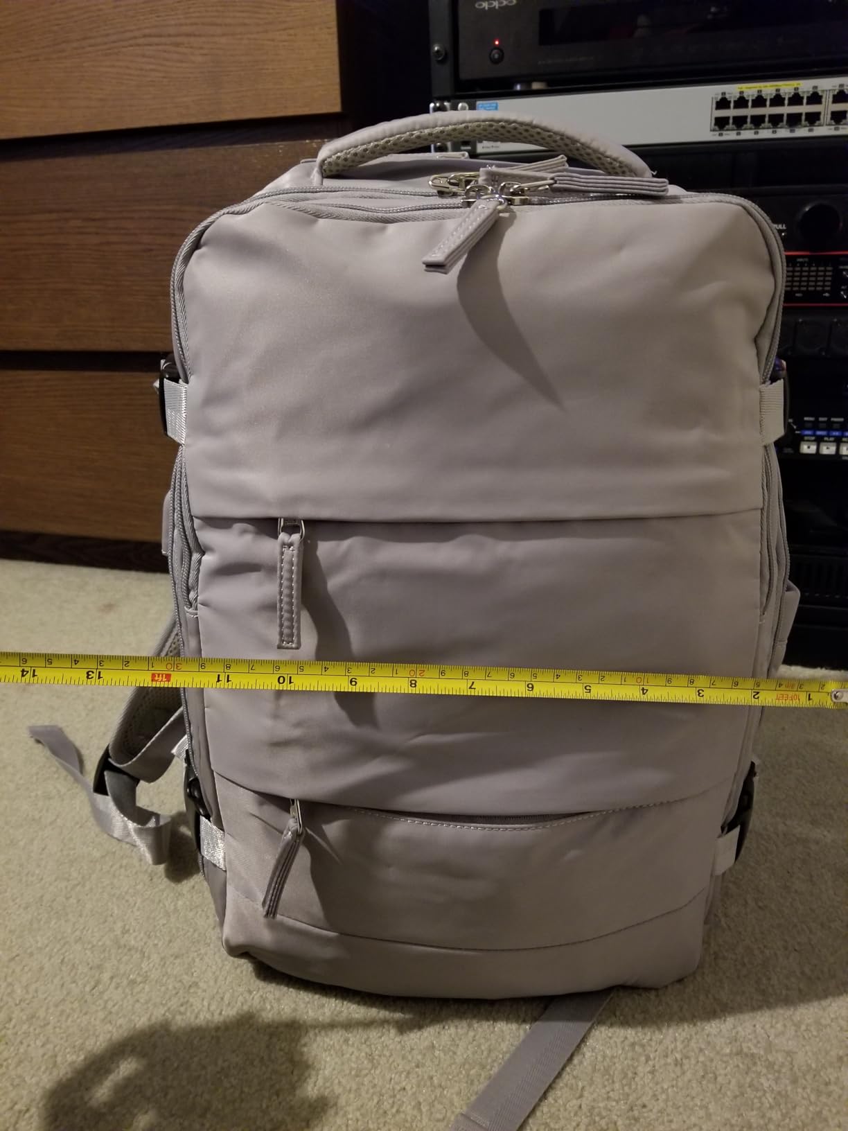 coowoz Travel Backpack For Women Men,Carry On Backpack,Hiking Backpack Waterproof Outdoor Sports Rucksack Casual Daypack Travel Essentials(Olive Green) customer photo 2