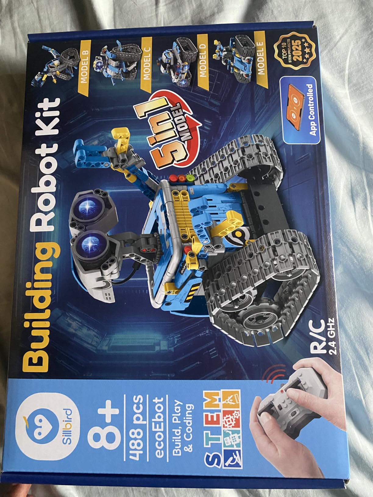 Sillbird Robot Building Kit with Remote Control STEM Gifts for Boys Age 8-13, Technic Coding Robotic Toys for Kids Birthday, Buildable 5in1 Models with 488 Pieces customer photo 1