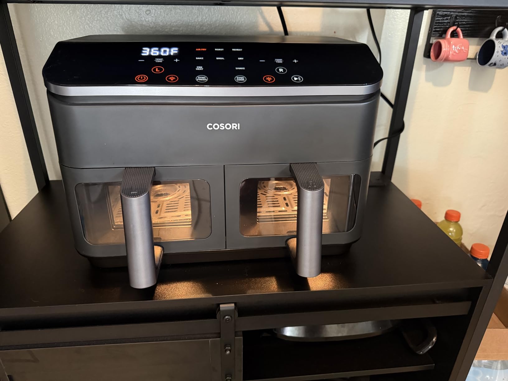 Cosori Dual Air Fryer 9Qt - 10-in-1, Fresh Balanced Meals for Family and Children with Double Baskets, Sync Cook & Finish to Bake, Roast, Reheat, Broil & 130 Recipes for Easy Cooking, Dishwasher Safe customer photo 1