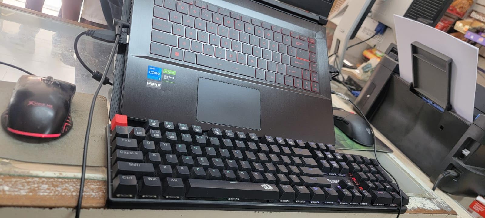 Redragon Mechanical Gaming Keyboard Wired, 11 Programmable Backlit Modes, Hot-Swappable Red Switch, Anti-Ghosting, Double-Shot PBT Keycaps, Light Up Keyboard for PC Mac customer photo 1