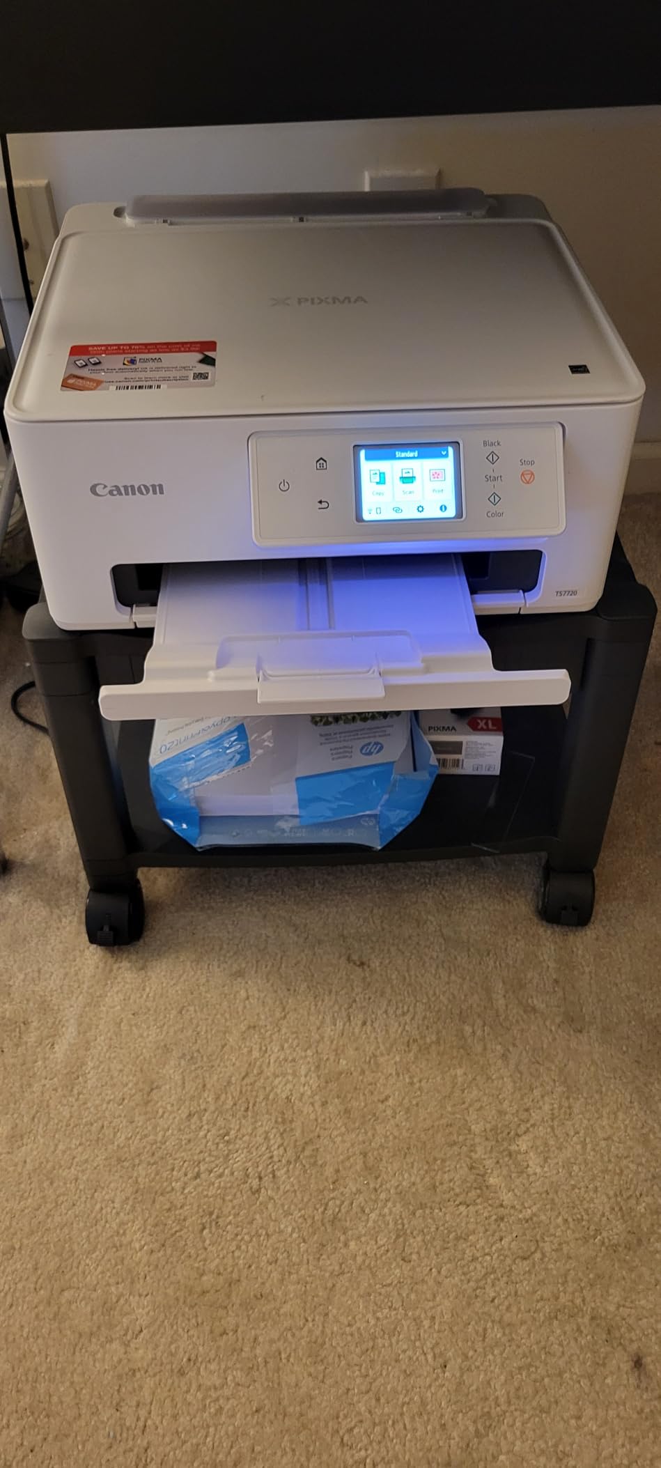 Canon PIXMA TS7720 Wireless All-in-One Color Inkjet Printer – Print, Copy, Scan – Auto Duplex, 15/10 PPM, 2.7” Touchscreen, Compact Home Photo Printer with Easy Setup customer photo 1