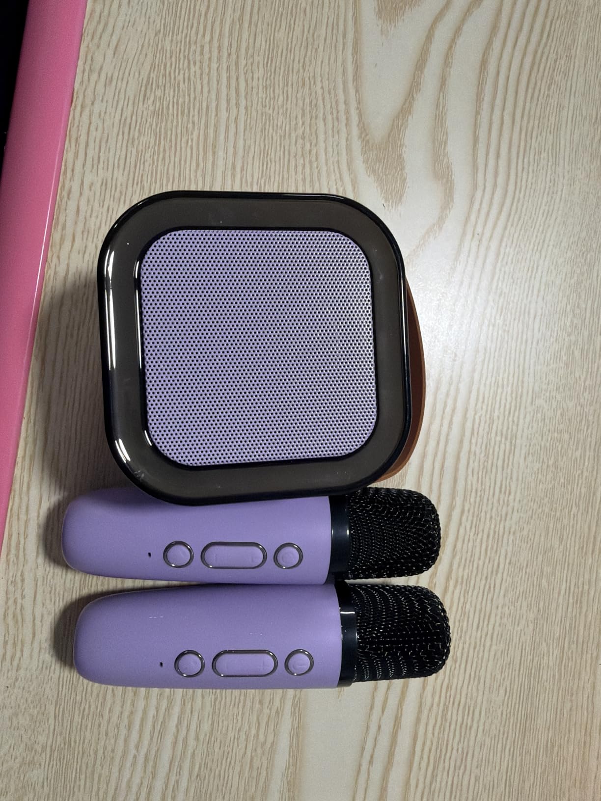 YLL Karaoke Machine for Kids, Portable Mini Speaker with 2 Wireless Microphones, TOP Kids Gifts for Girls Ages 3, 4, 5, 6, 7, 8, 9, 10+ Years Old, 4-12th Birthday Singing Present Toy Party (Purple) customer photo 1