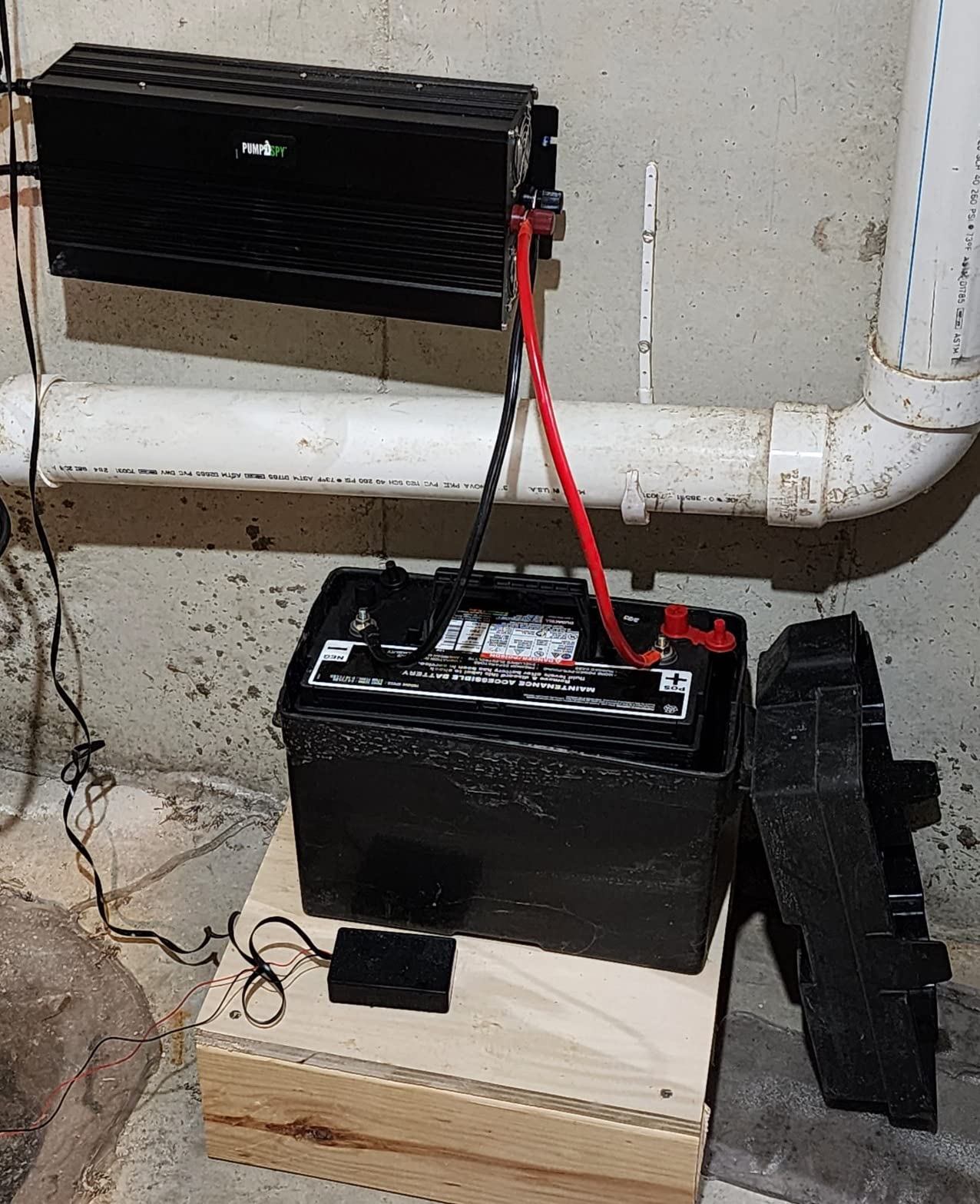 PumpSpy 2000W Sump Pump Battery Backup System, Safe Back Up System for Emergency and Power Outage, Superior Home Silent Sump Pump Backup Power Supply with Intelligent Cooling customer photo 2