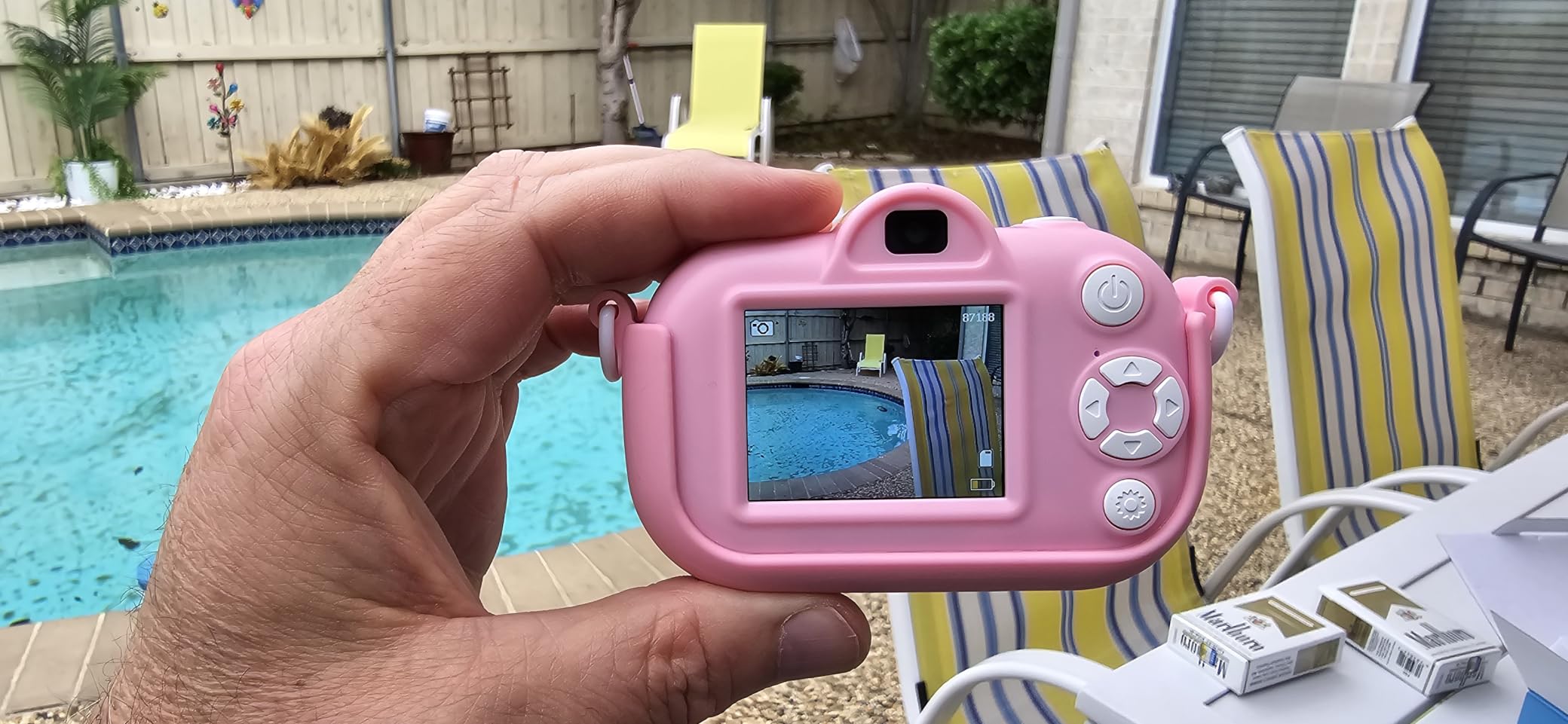 ZUODUN Kids Camera Toys for Girls Age 3-8, Kids Digital Camera Toddler Camera for 3 4 5 6 7 8 Years Old Birthday Gifts, 1080P Video with Cute Protective Cover & 32GB SD Card customer photo 1