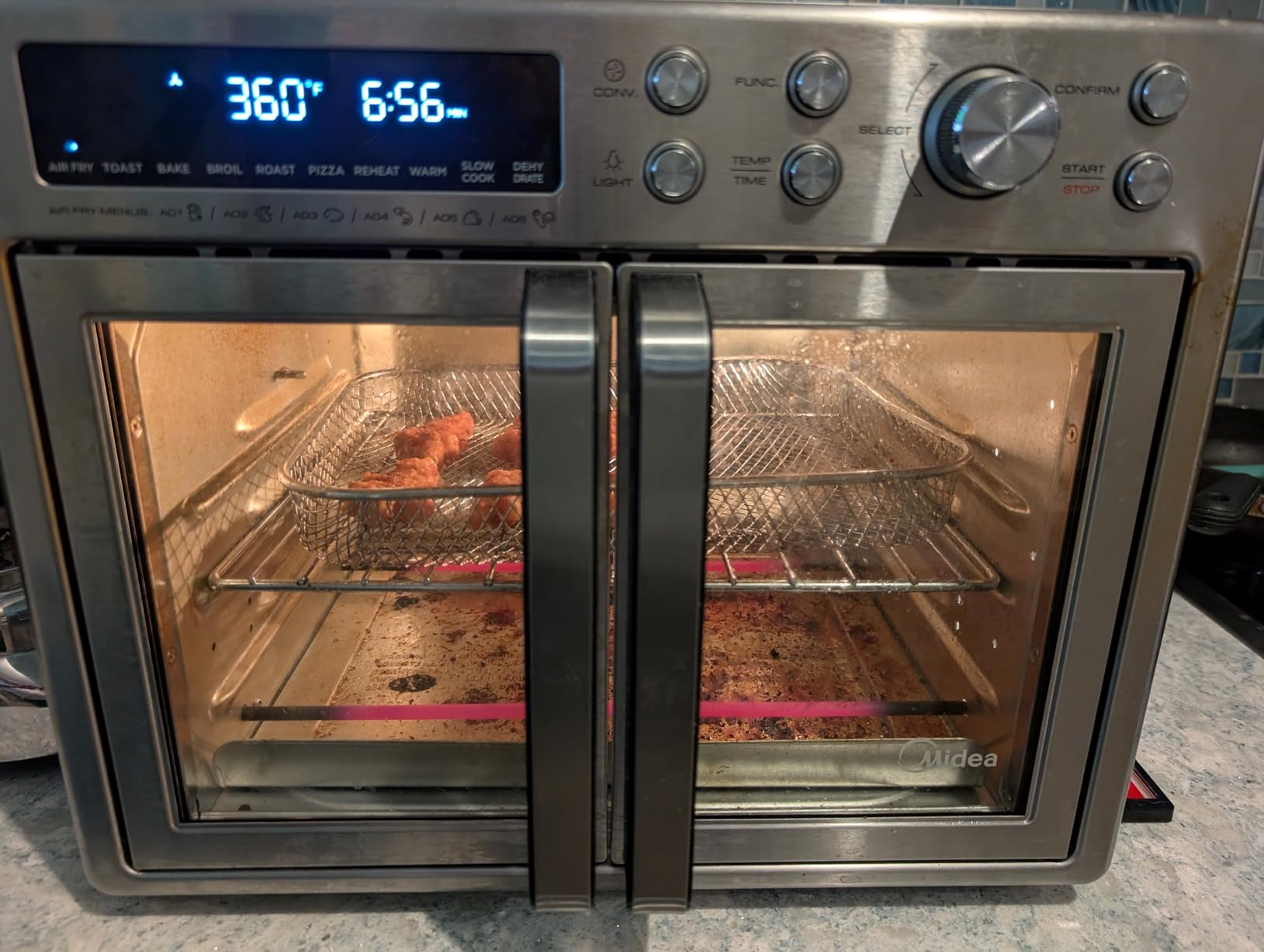Midea Flexify Classic French Door Toaster Oven Air Fryer Combo, 10-in-1 Large Capacity 26.4 QT Countertop Oven, 25% Faster Cooking and 90% Less Oil, Stainless Steel customer photo 1