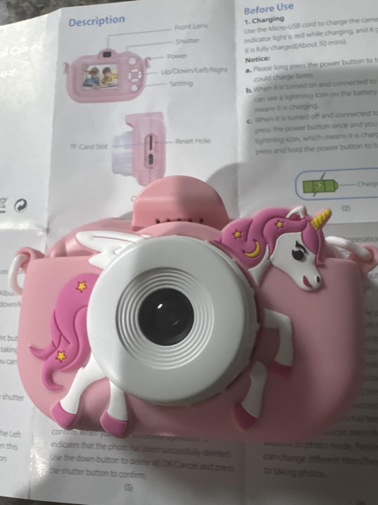 Kids Camera Toddler Toys for Girls, 3-12 Year Old Girl Birthday Gifts Toys, 48MP HD Kids Digital Camera for Kids, 1080P HD Video Toddler Camera Kid Toys Gifts for 3 4 5 6 7 8 9 10 Year Old Girls customer photo 1