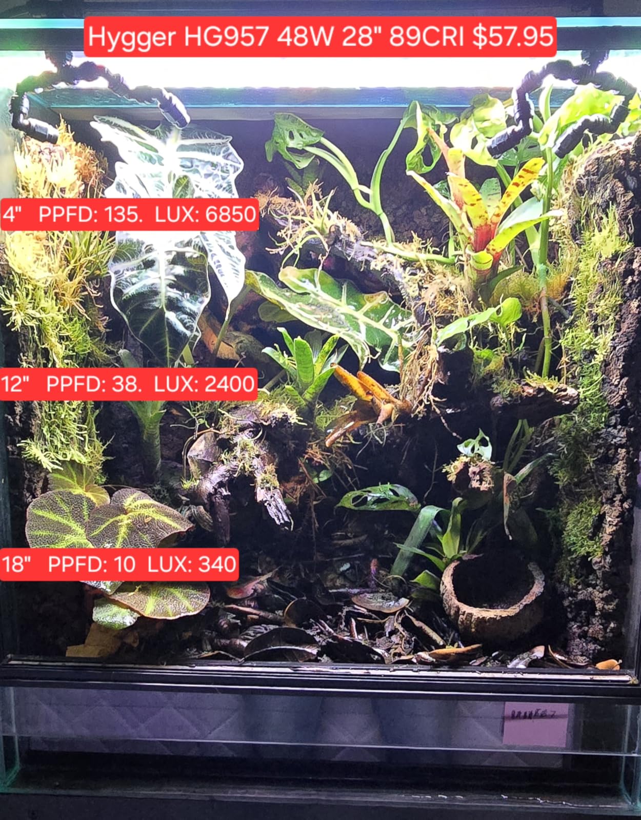 FZONE Aquarium Light for Plants, 60W LED Fish Tank Light for 35-43