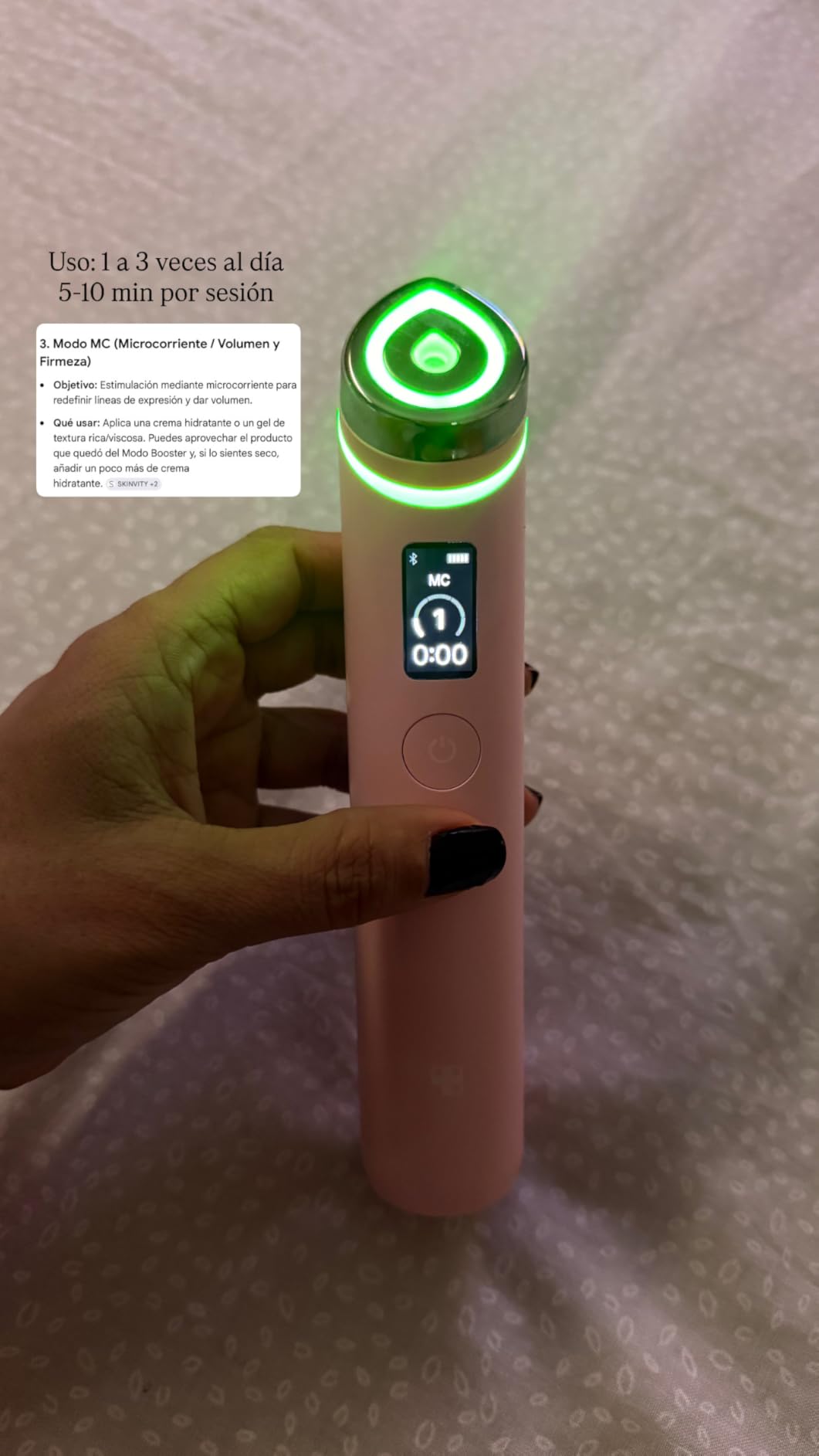 medicube Booster Pro | 6-in-1 Real Glass Glow Beauty Massager | for Clear, Radiant, Firmer-Looking Skin | Korean Skin Care | Pink customer photo 2