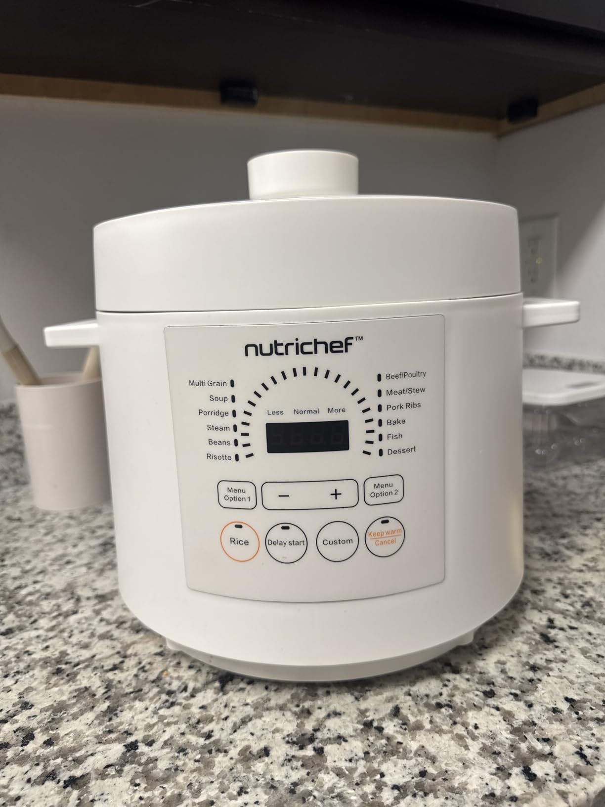 NutriChef Electric Pressure Cooker 6 Quart Capacity | 9 Function Digital Countertop Pressure Cooker | Adjustable Time & Temperature | Cook, Bake, Steam, & Braise | 13.1 x 11.4 IN | White customer photo 1