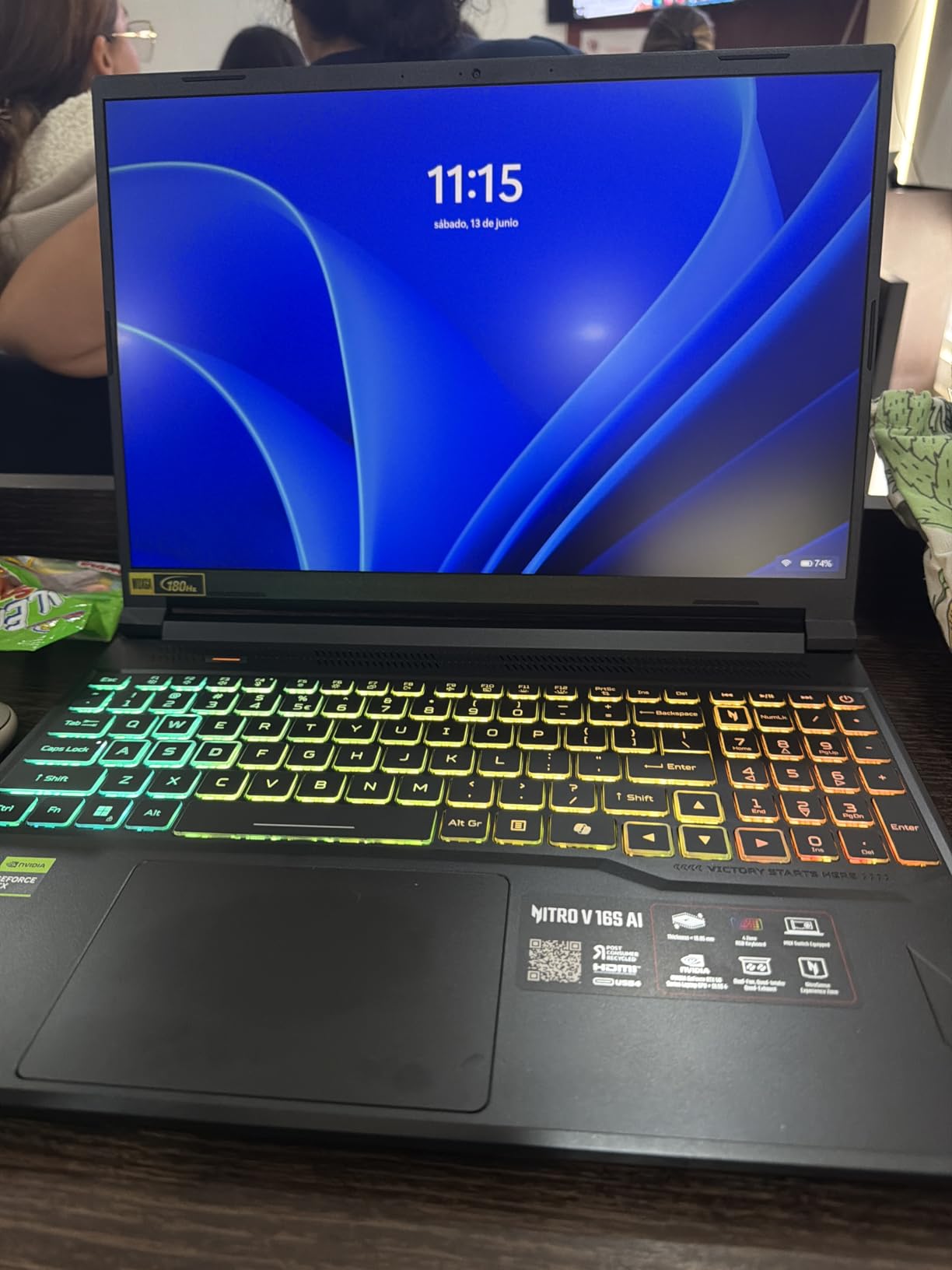 Acer Nitro V 16S AI Gaming Laptop | AMD Ryzen 7 260 Processor | NVIDIA GeForce RTX 5060 Laptop GPU | 16