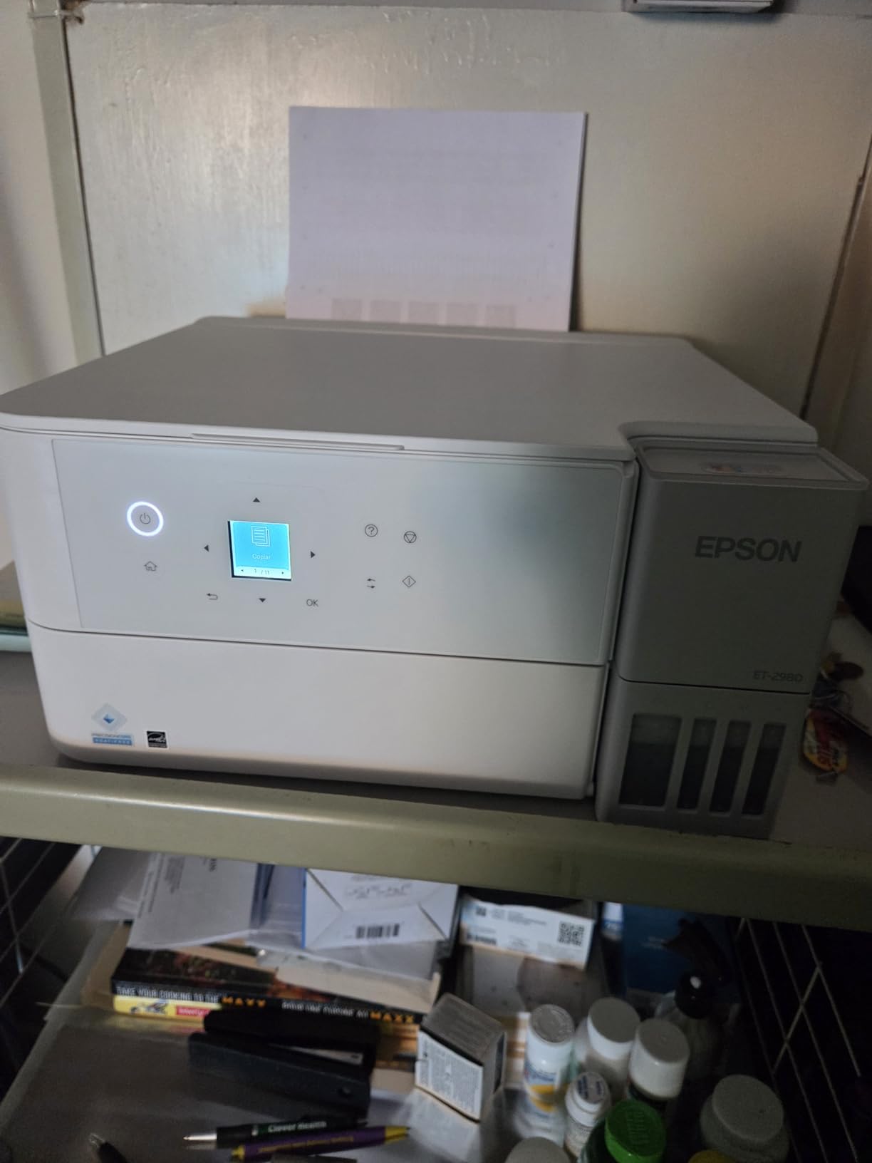 Epson EcoTank ET-2980 Wireless All-in-One Color Supertank Printer with Refillable Ink Tanks, 3 Years of Ink, Mobile Printing, 15 PPM, Color Touchscreen, Auto 2-Sided, White customer photo 1