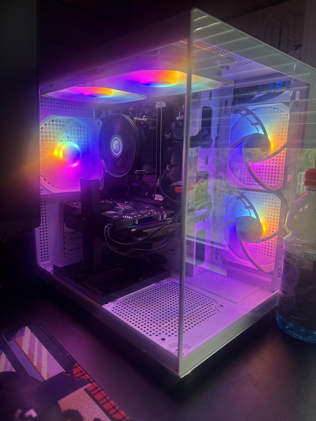 Prebuilt Gaming PC Desktop,Intel Core i7 Business Office Tower Computers PC | RX590 8G Graphics Card, 16GB RAM and 512GB SSD, WiFi, Win11 Home, Suitable for Study,transaction,Entertainment,Gaming, etc. customer photo 2