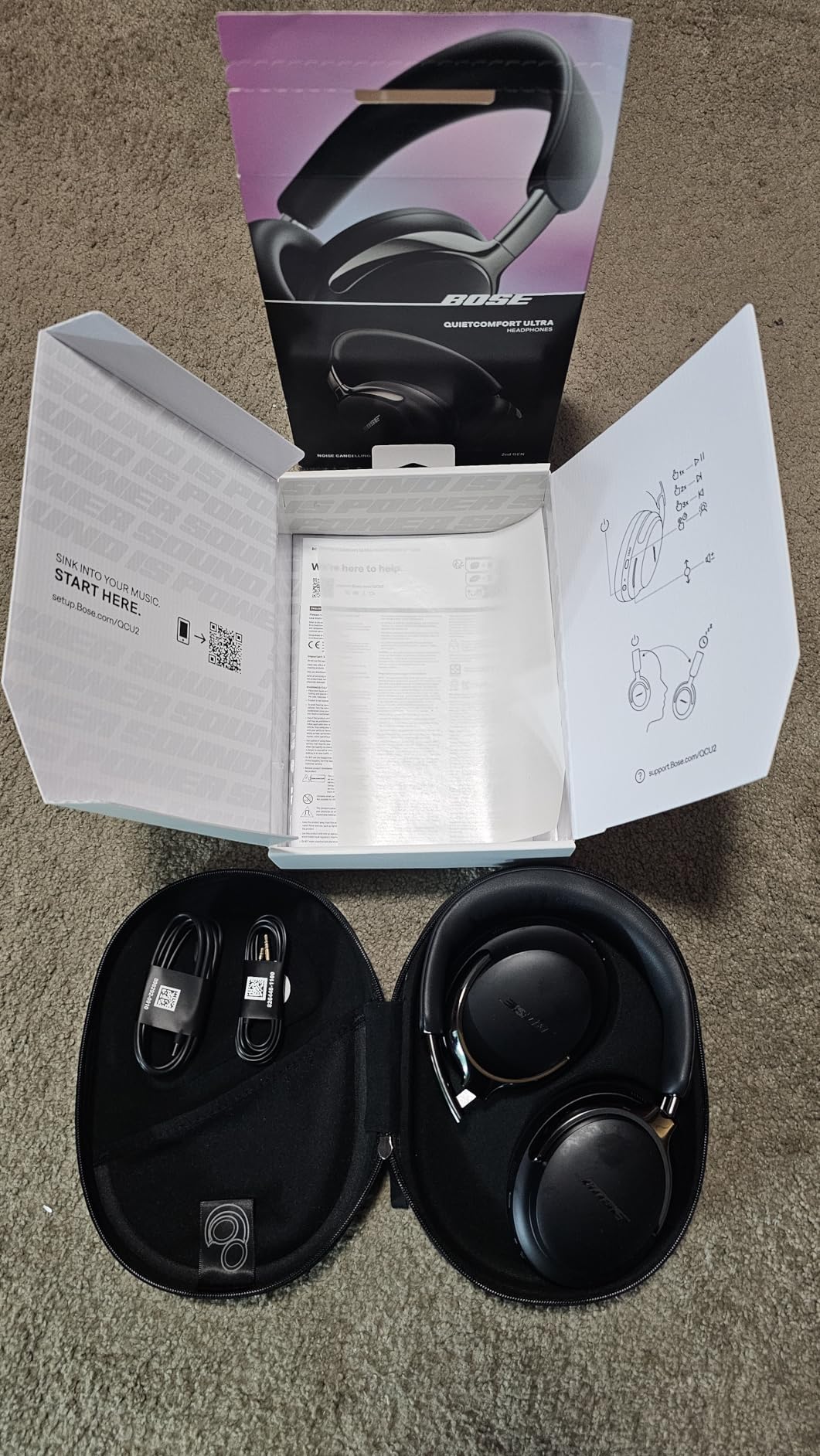 QuietComfort Ultra Bluetooth Headphones (2nd Gen), Wireless Headphones with Spatial Audio, Over Ear Noise Cancelling with Mic, Up to 30 Hours of Play time, Black customer photo 1