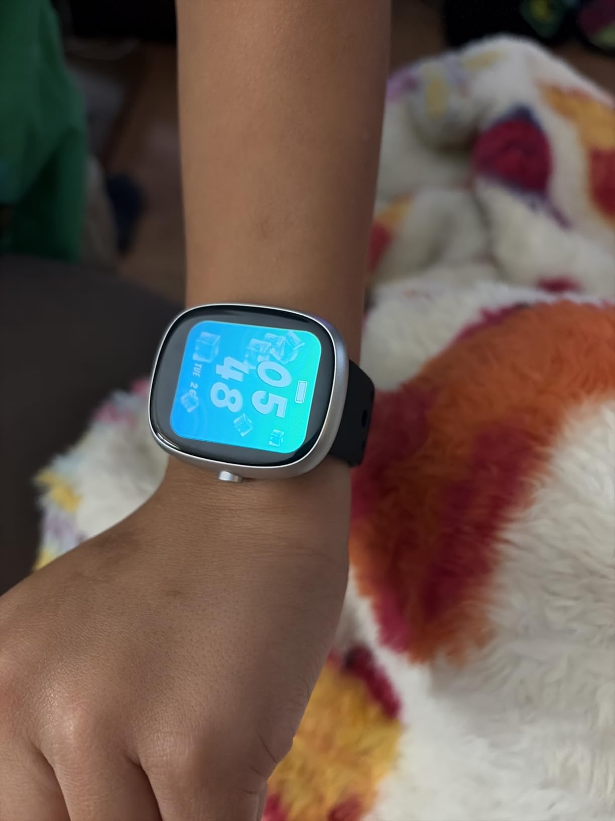 Smart Watch for Kids Girls Gift: No APP No Phone Needed Watch with Heart Rate Sleep Monitor Pedometer, Music Player, Alarm Clock & Timer, 20 Games, Camera-Birthday Gifts for 4-16 Year Olds Boys Blue customer photo 1