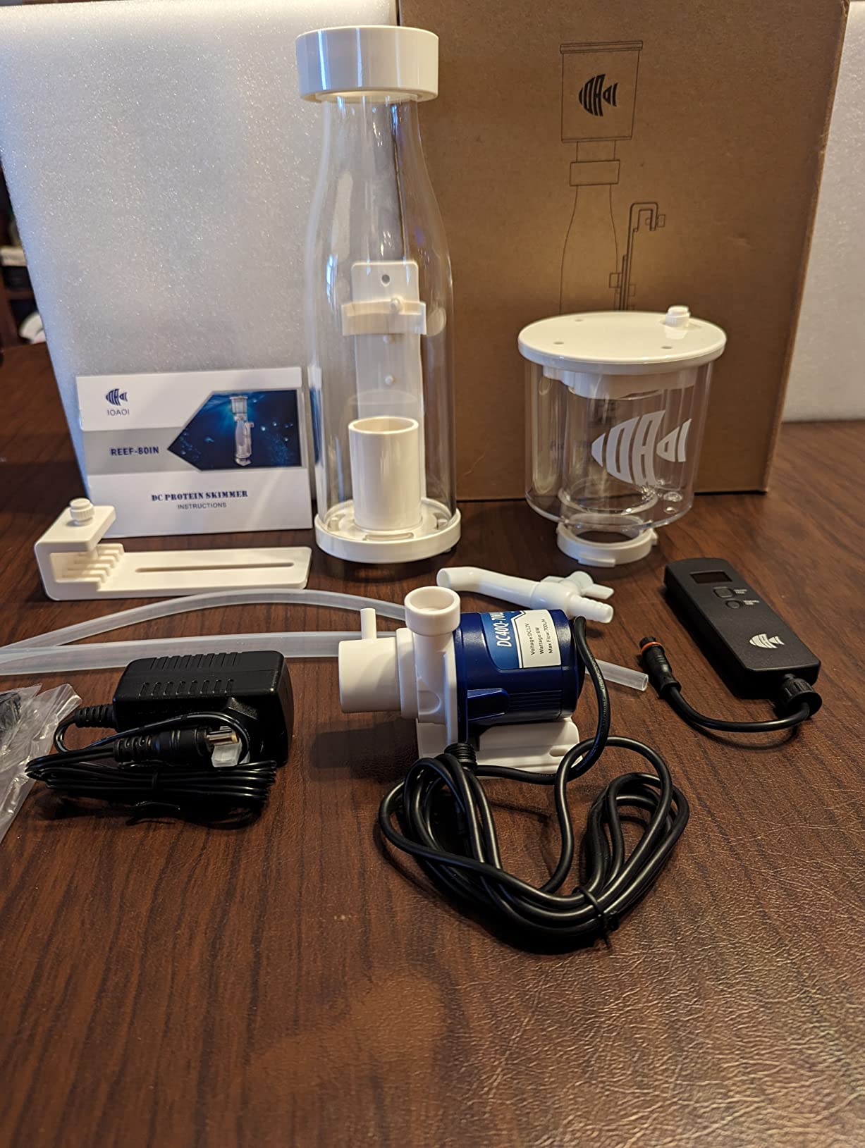 IOAOI Nano Protein Skimmer for Saltwater Aquariums, DC Pinwheel Pump for 20 Gals Fish Tank, Hang On, Internal customer photo 1
