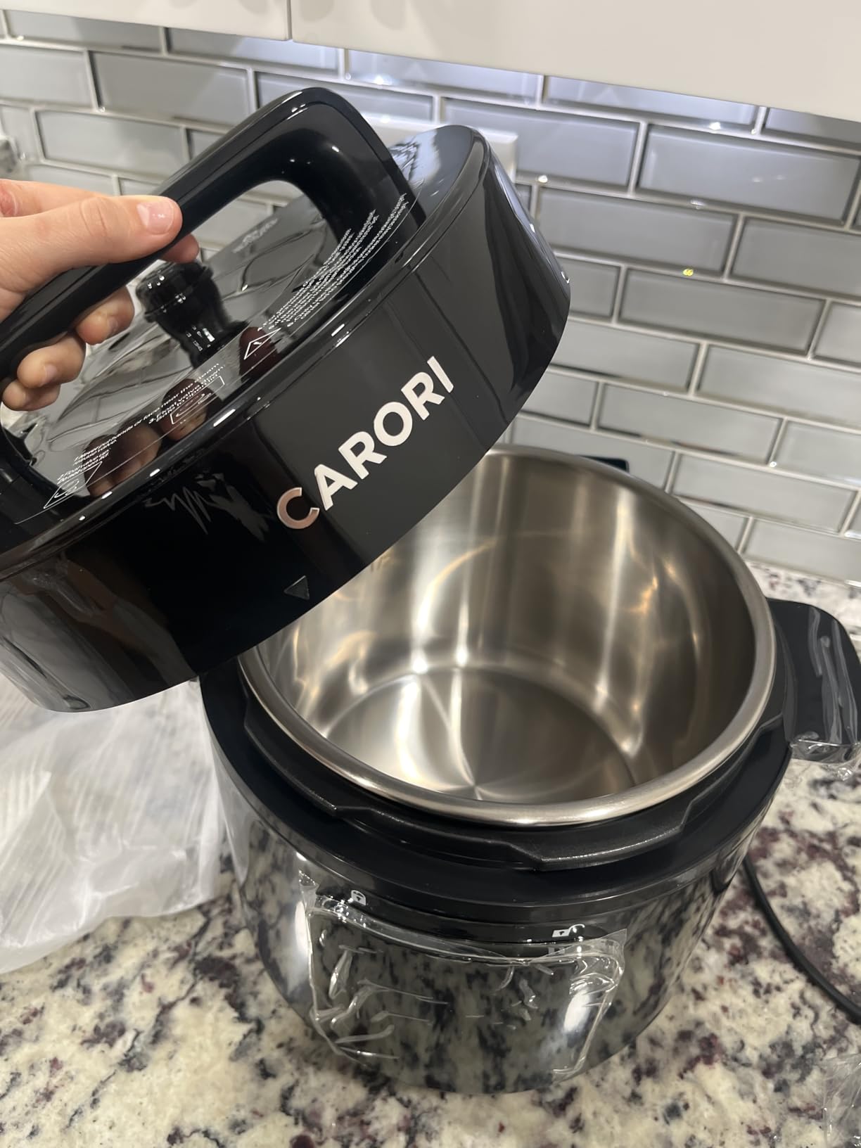 Carori 8-in-1 Electric Pressure Cooker, Compact 3 QT All-in-1 Multi-Cooker with Ceramic Pot, Saute, Slow Cook, Rice, Stew, Delay Start, Keep Warm & Safe Vent, Gray customer photo 1