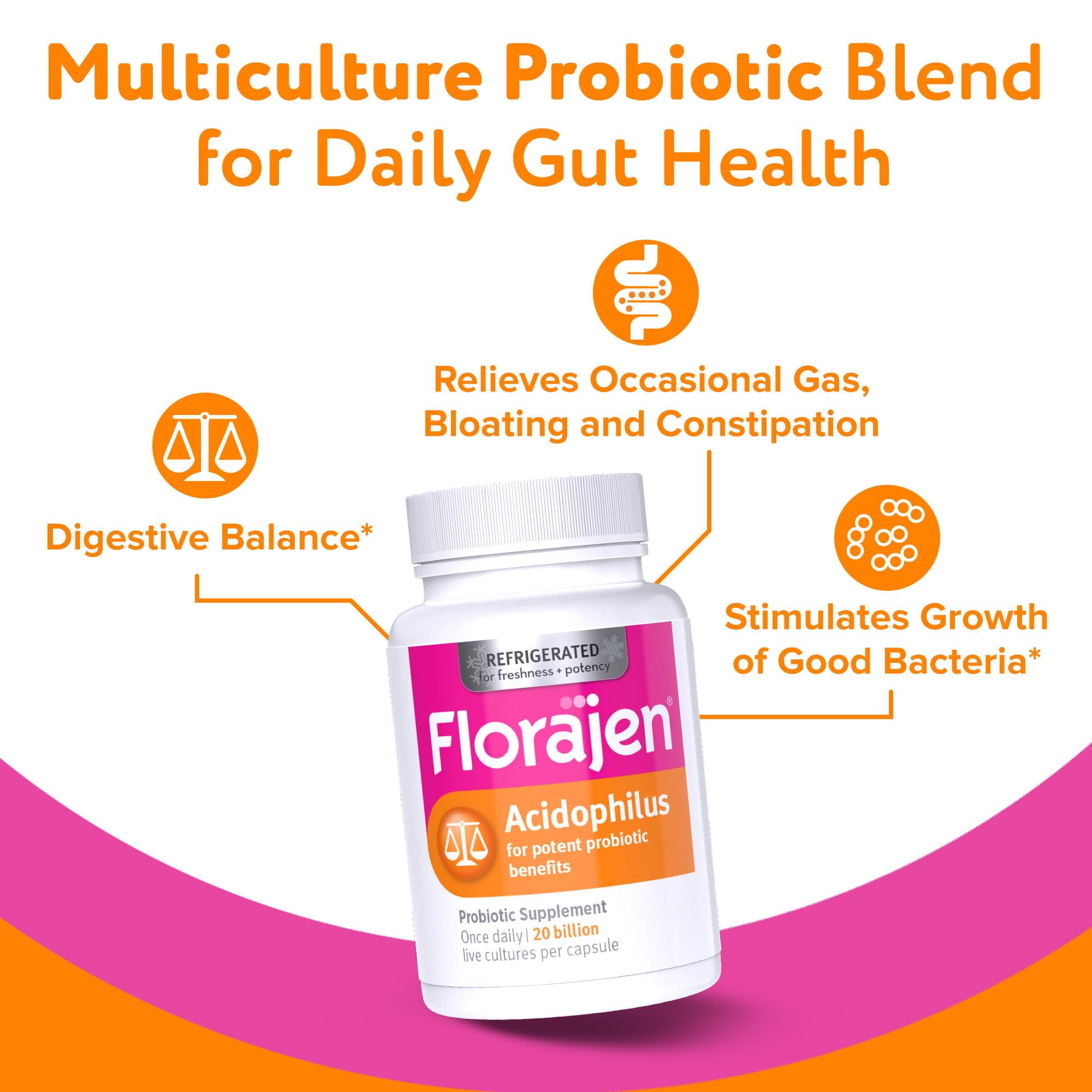 Florajen Acidophilus Probiotic, Extra-High Potency, 60 Capsules customer photo 2