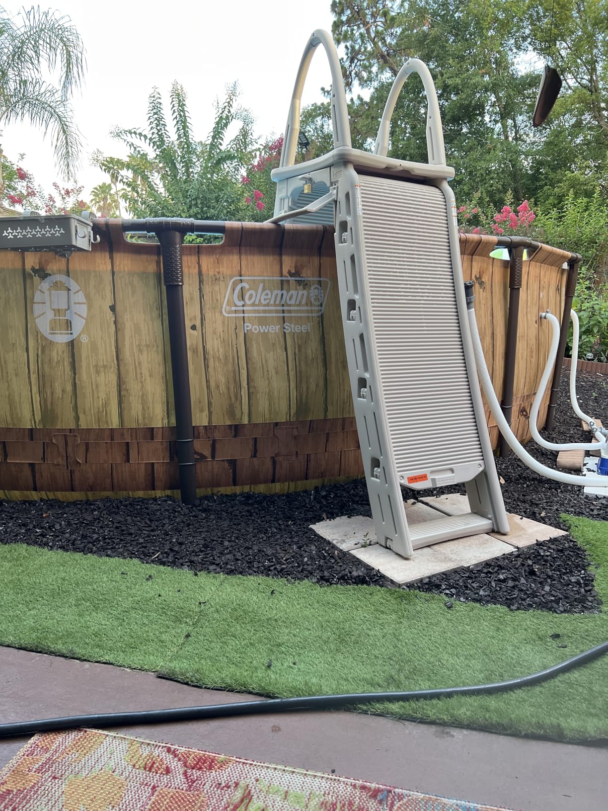 Confer Plastics 7200 Roll Guard A-Frame Safety Ladder for Above-Ground Pool Heights 48
