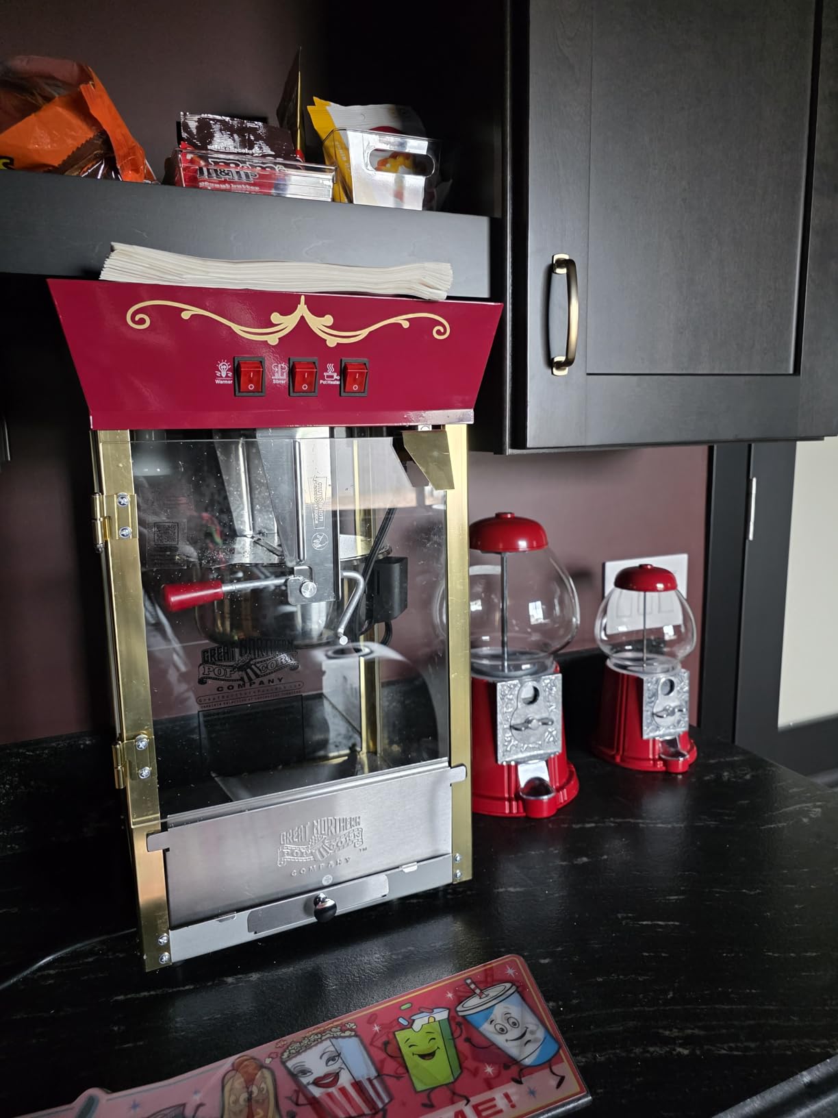 Matinee Popcorn Machine - 8oz Popper with Stainless-Steel Kettle, Reject Kernel Tray, Warming Light, and Accessories by Great Northern Popcorn customer photo 2