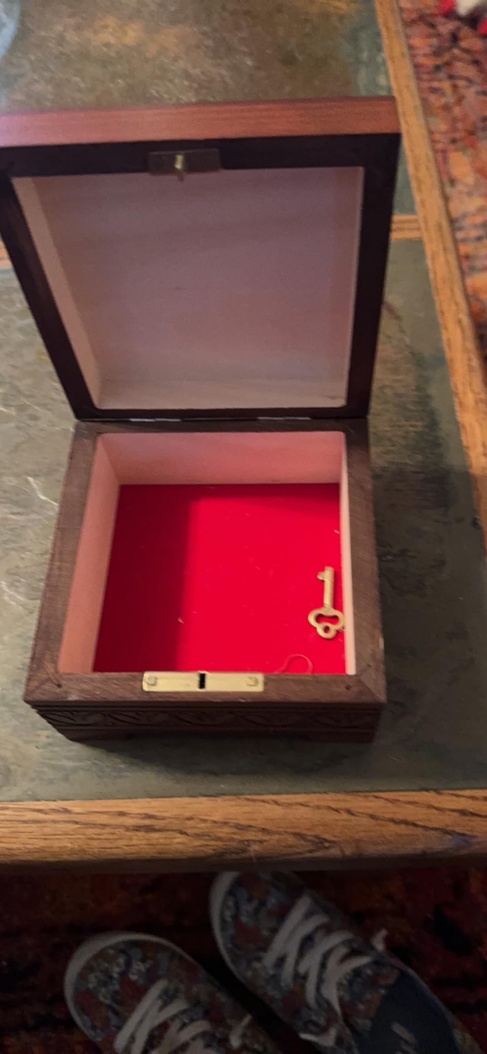 Star of David Wood Keepsake Box Judaica Handmade Box with Lock and key customer photo 2