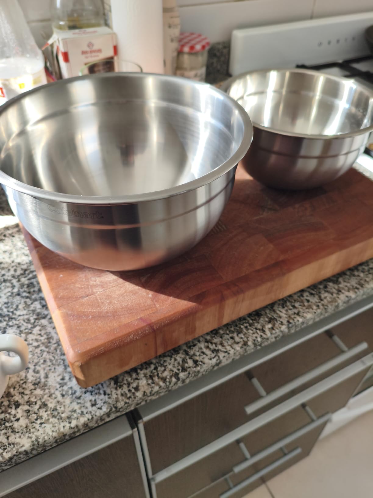Cuisinart Mixing Bowl Set, Nesting Bowls, Stainless Steel, 3-Piece | 1.5, 3 & 5 qt. stainless steel mixing bowls for baking, cooking & prep, dishwasher safe, durable & compact, CTG-00-SMB customer photo 1