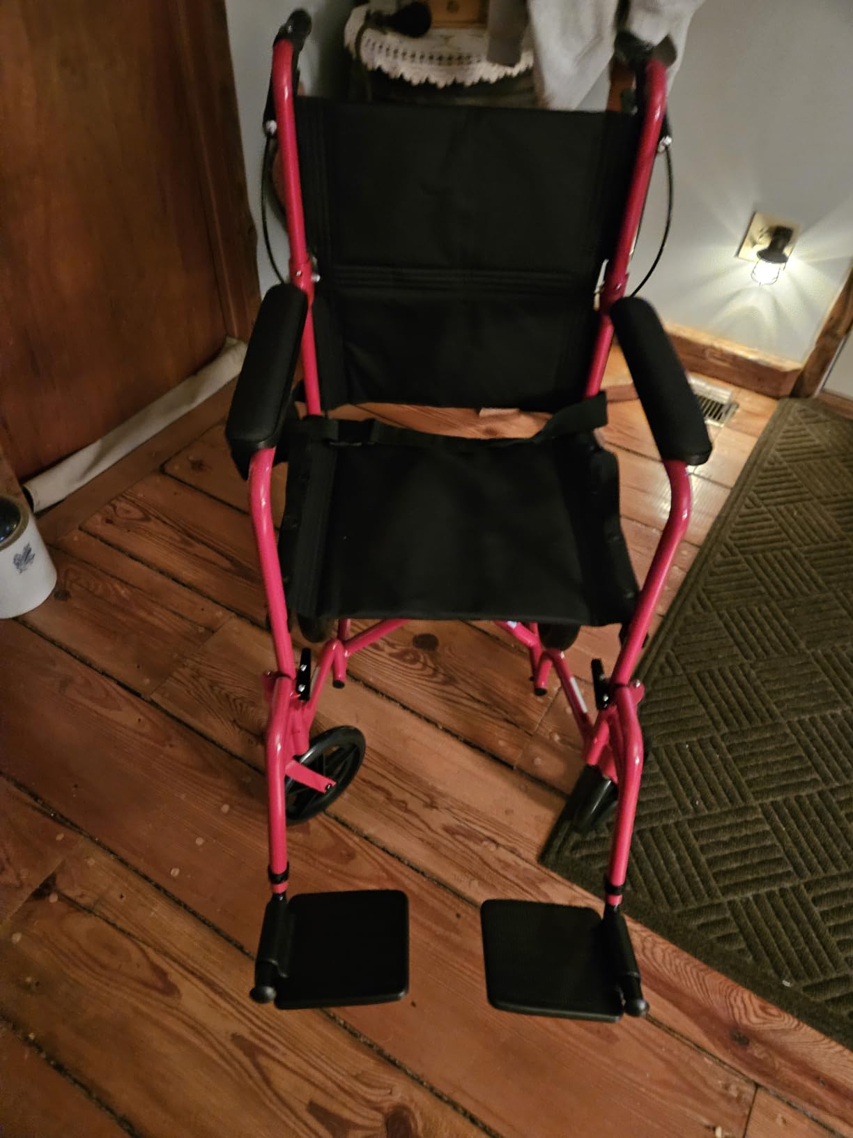 Lightweight Expedition Transport Wheelchair with Hand Brakes, Red | Transport Wheelchair Featuring Lightweight Expedition Frame with Hand Brakes for Safety Daily for Everyday Use customer photo 2