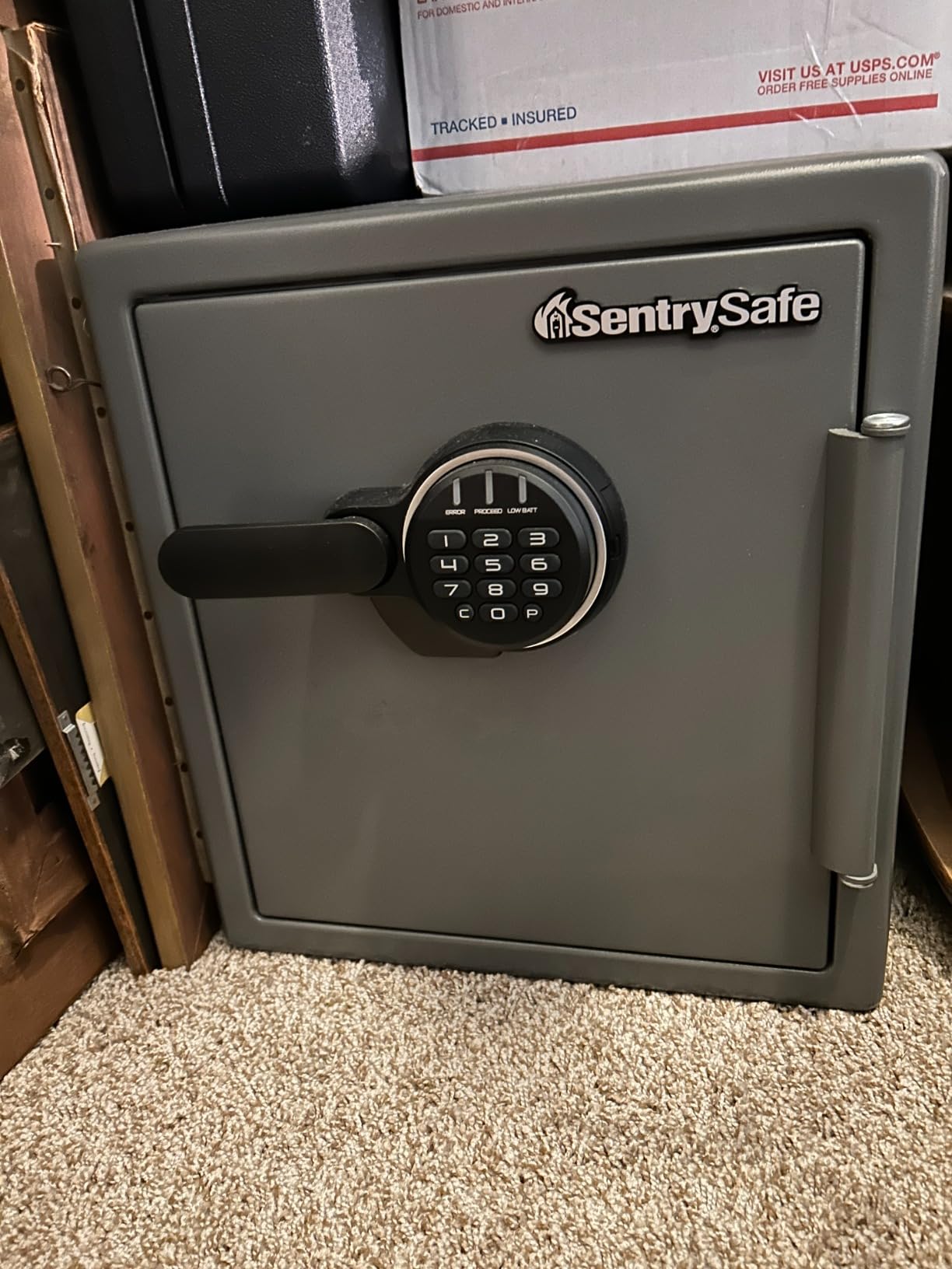 SentrySafe Black Fireproof Safe with Digital Push Button Keypad, Home Safe For Money, Documents, and other Valuables, 1.23 Cubic Feet, SF123ES - Fire Resistant with Shelf and Door Pocket customer photo 2