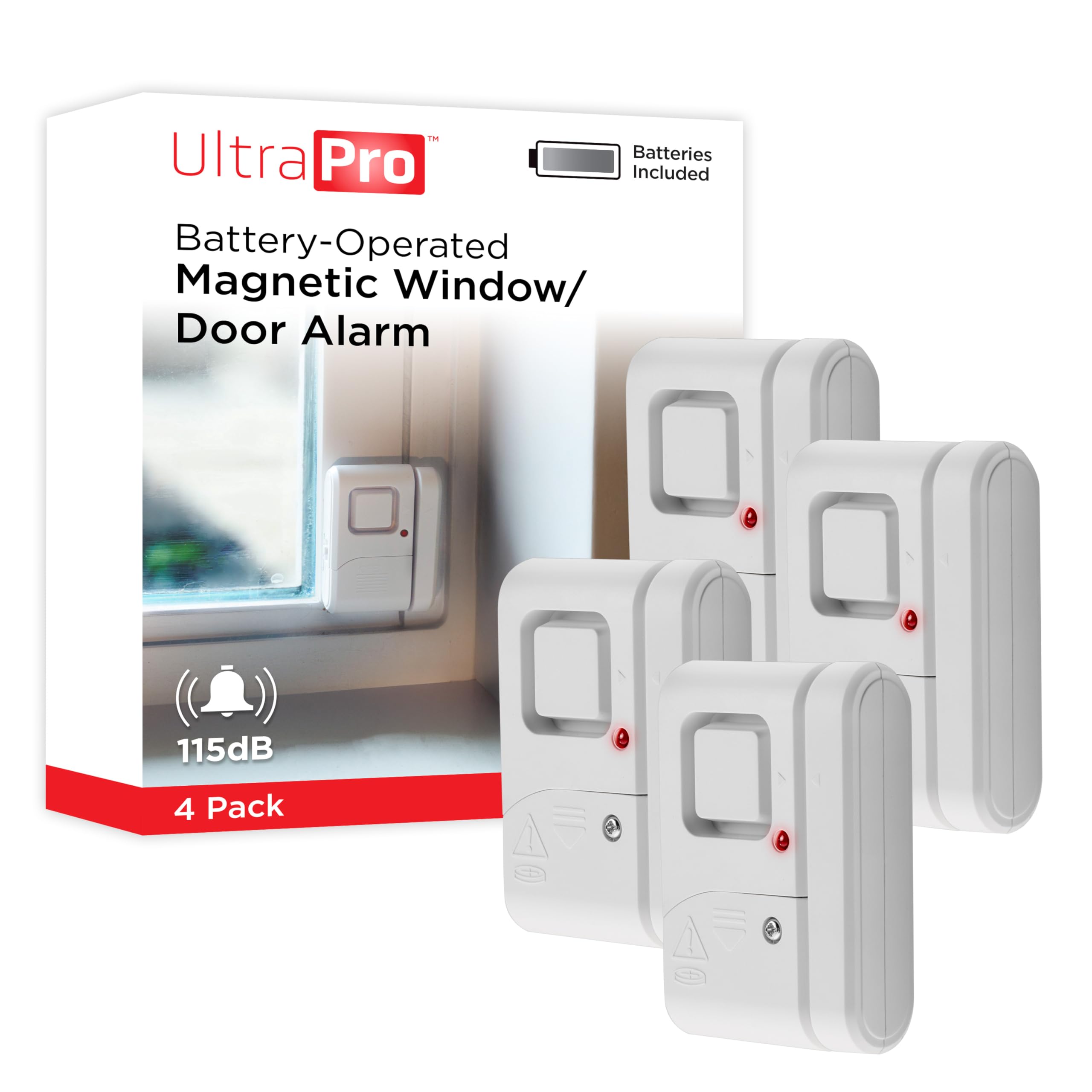 UltraPro Personal Security Window and Door Alarm, 4 Pack, DIY Protection, Burglar Alert, Wireless Chime/Alarm, Easy Installation, Home Security, Ideal for Home, Garage, Apartment and More, 45174 customer photo 1