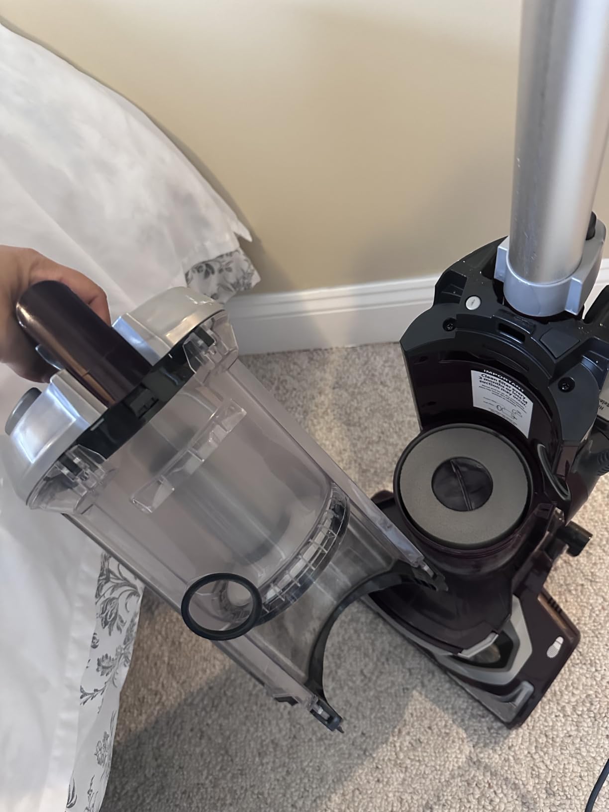 NV752 Rotator Powered Lift-Away TruePet Upright Vacuum with HEPA Filter, Large Dust Cup Capacity, LED Headlights, Upholstery Tool, Perfect Pet Power Brush & Crevice Tool, Bordeaux customer photo 2