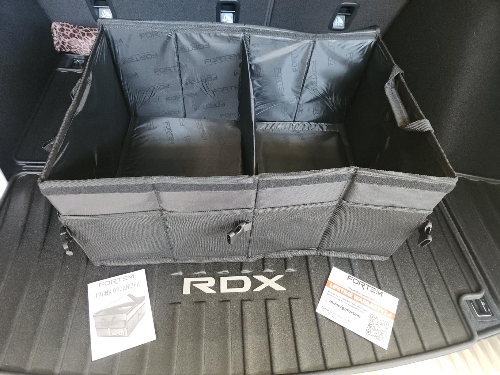 FORTEM Trunk Organizer For SUV Car Trunk Organizer, Foldable Storage, Car Accessories for Women Men, Collapsible Bag, 600D Oxford, Non Slip Bottom, Straps, Soft Cover (50L) customer photo 1