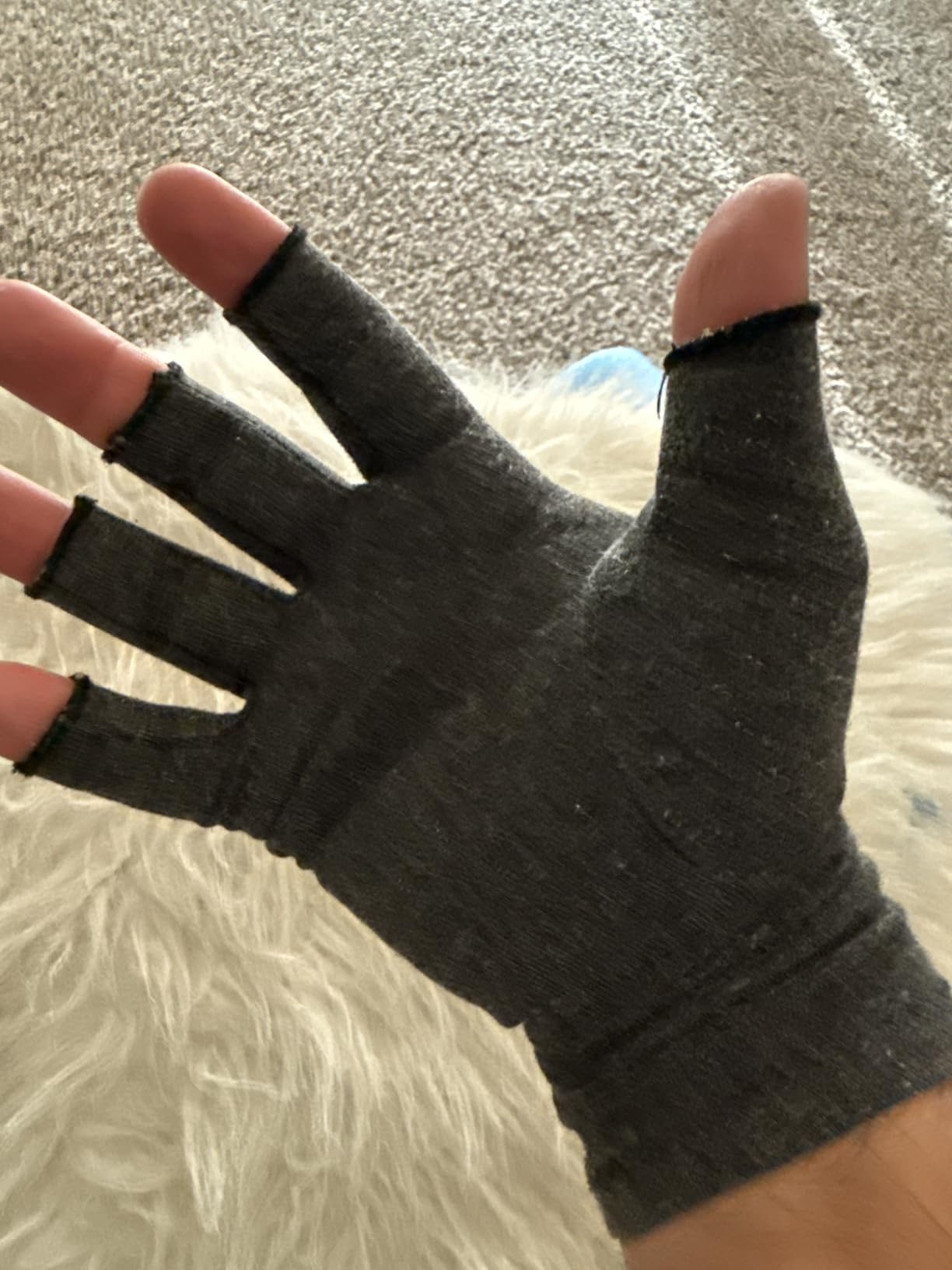 Dr. Frederick's Original Arthritis Compression Gloves, Fingerless, M, 2 ct customer photo 1