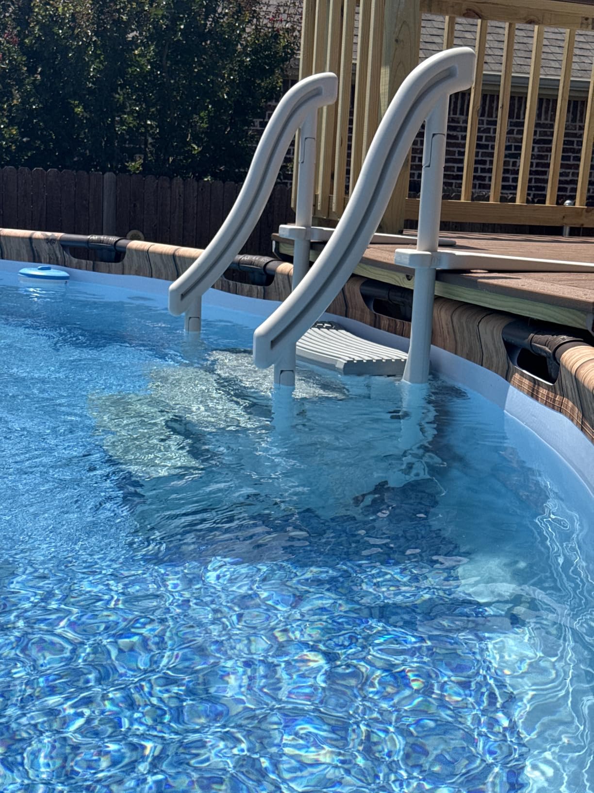 Confer Plastics 6000X Heavy Duty Above Ground In-Pool Swimming Ladder for Decks Adjustable 42IN to 56IN customer photo 1