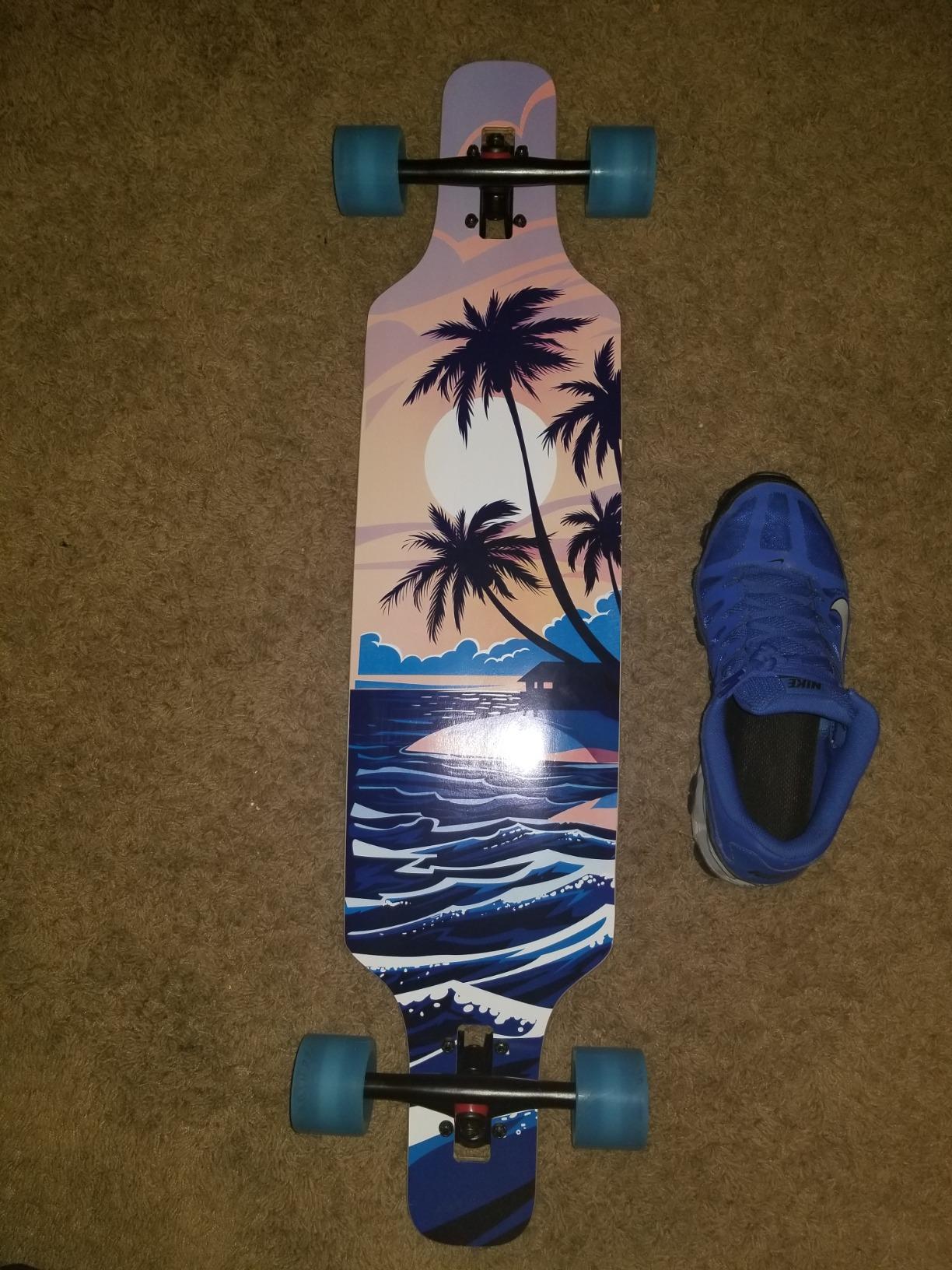 Playshion 39 Inch Drop Through Longboard Skateboard for Beginners customer photo 2