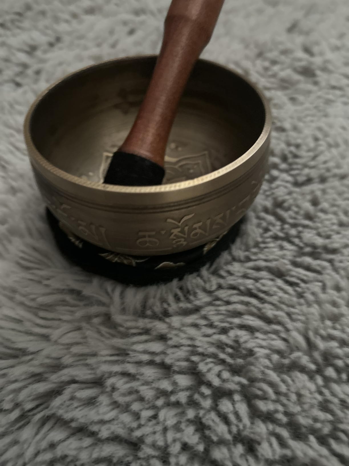 Silent Mind Tibetan Singing Bowl Set - Easy to Play & Beginner Friendly Meditation Bowl with Cushion & Mallet | Stress Relief & Mindfulness | Gift-Ready customer photo 2