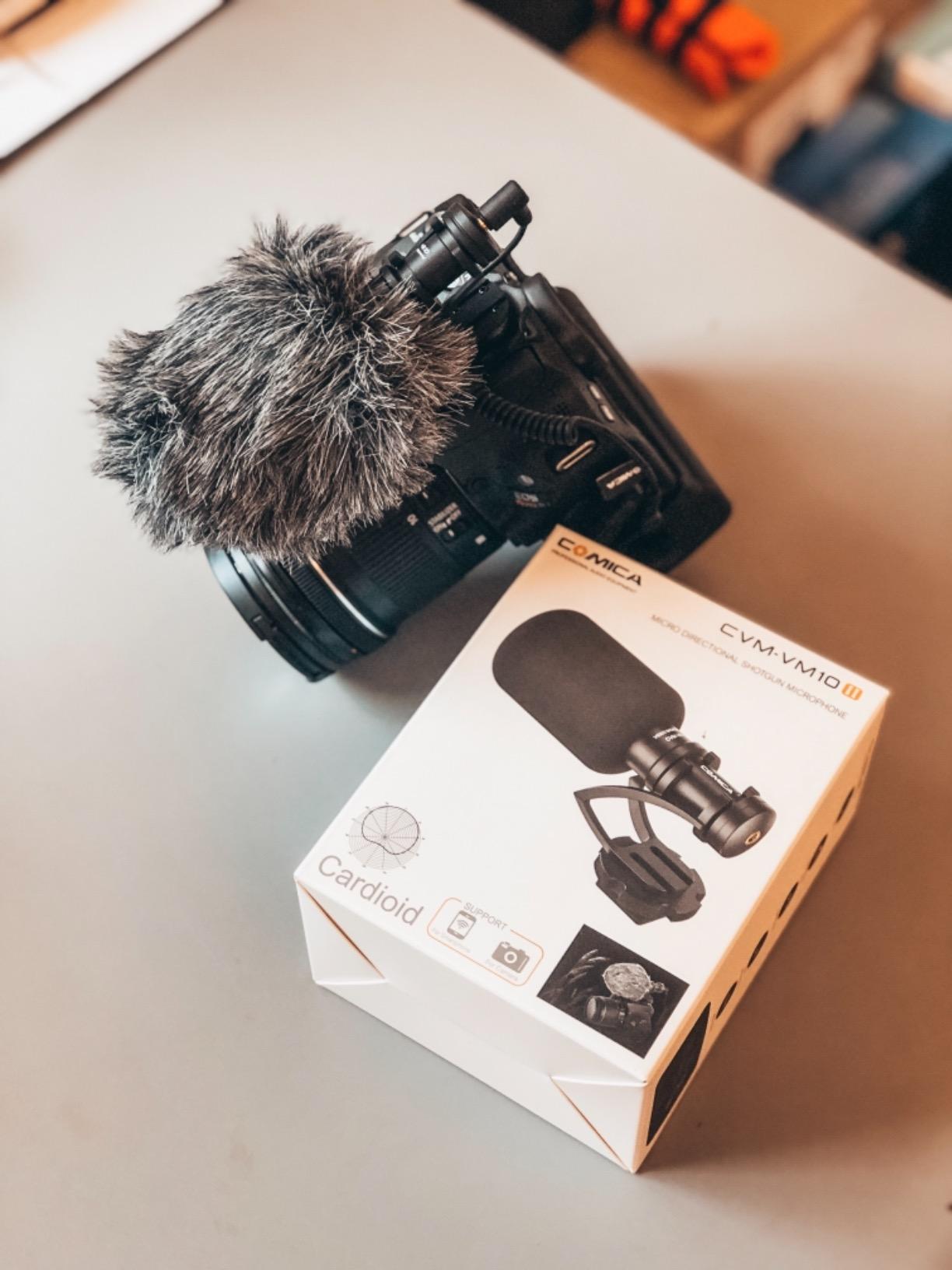 Comica Camera Microphone, CVM-VM10II Directional Microphone Cardioid Shotgun Video Camcorder Microphone for Canon, Nikon, Fuji, Sony, Panasonic, Olympus DSLR Cameras, Smartphones (with Wind Muff) customer photo 1