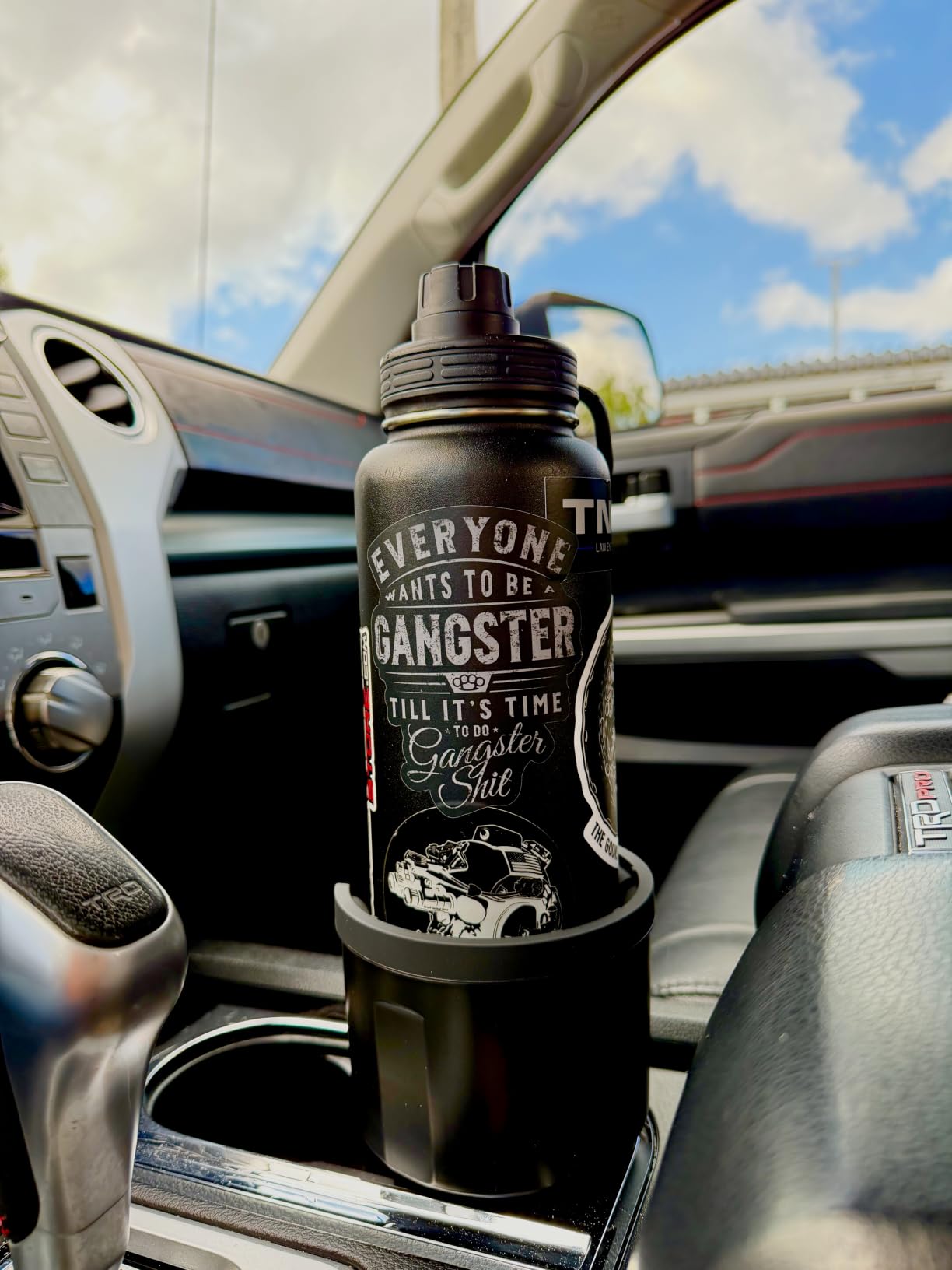 Swigzy Car Cup Holder Expander Adapter for Large Water Bottles - [Patented & Upgraded] - Holds: Hydro-Flask, Yeti, Nalgene, Owala, 32-40oz - Adjustable Expandable Insert Extender - Universal customer photo 2