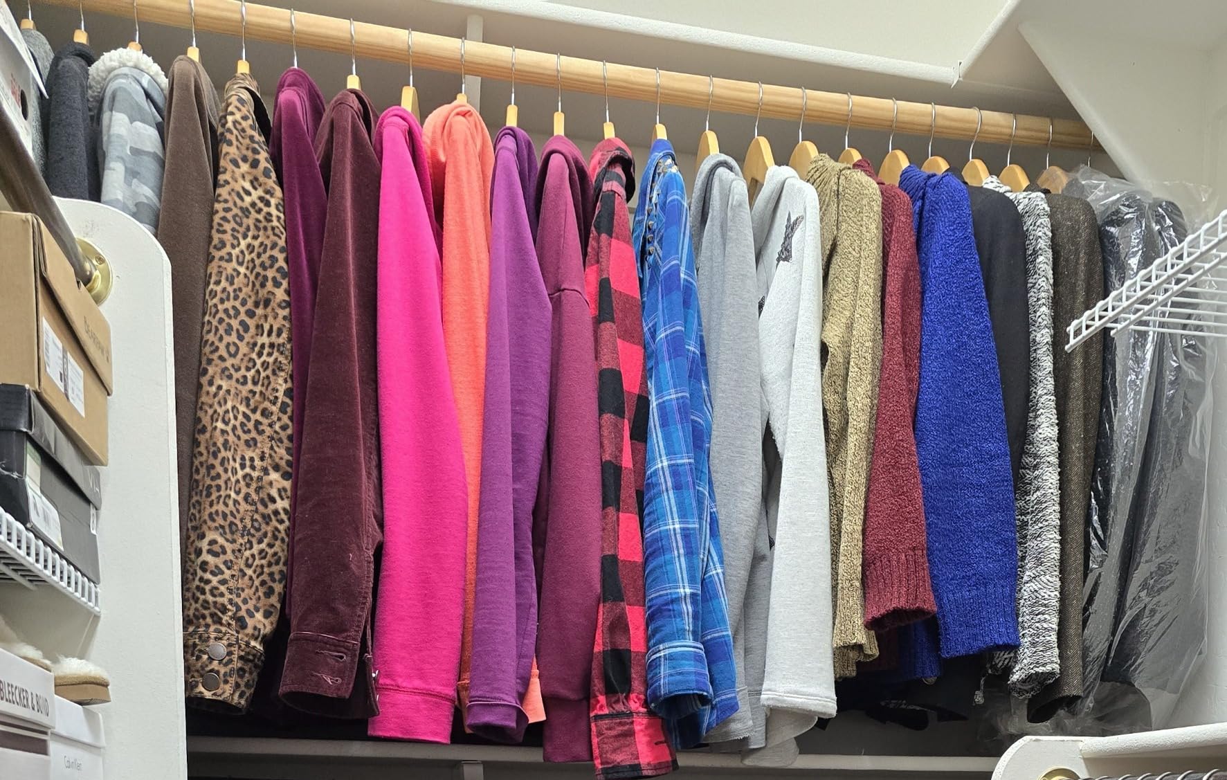 ZOBER High-Grade Wooden Hangers - Heavy Duty, Non Slip Wood Hangers for Coats, Jackets, Suits, & Pants - Clothes Hangers for Closet W/Bar and Notches 20 Pack customer photo 2