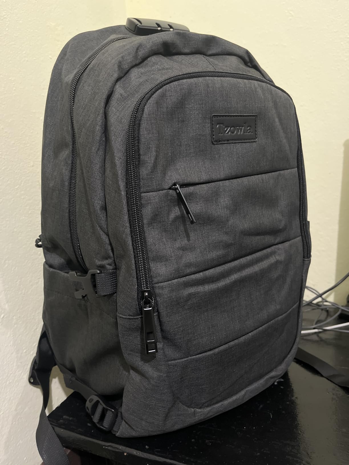 Tzowla Travel Laptop Backpack with Giant Tumbler Holder customer photo 2