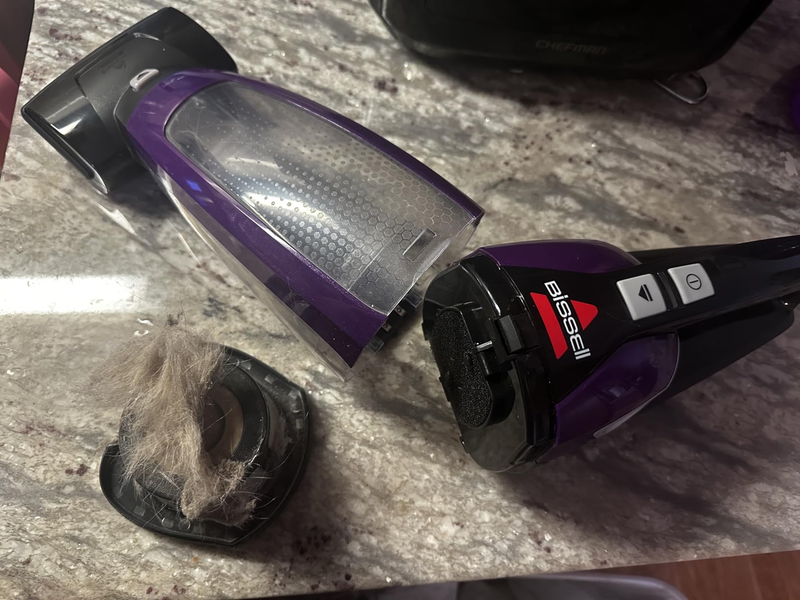 Bissell Pet Hair Eraser Cordless Hand Vacuum, Lithium Ion, Home, Auto, and Pet Vacuum, Easy-Empty Dirt Bin, Upholstery Tool, Brush Tool, and Crevice Tool Included, 2390A customer photo 2