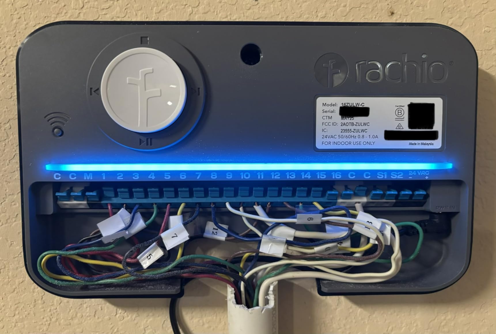 Rachio WiFi Smart Sprinkler Controller (8-Zone Irrigation Remote Control) - App-Based Scheduling, Local Weather Intelligence, Rain Skips, Easy DIY Install customer photo 1