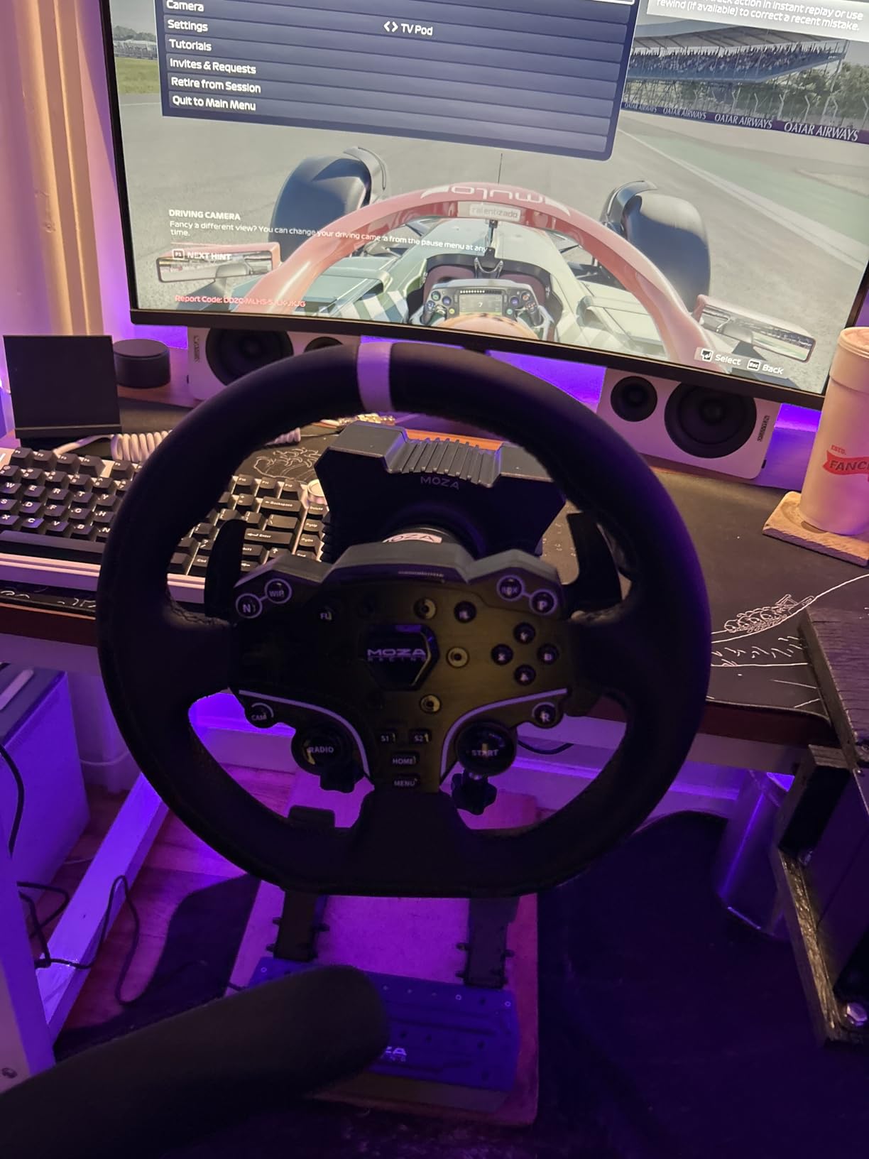 MOZA R5 All-in-One PC Gaming Racing Simulator: 5.5Nm Direct Drive Wheel Base, 11-inch Racing Wheel, Anti-Slip Pedals and a Desk Clamp, Cloud-based App Control customer photo 1