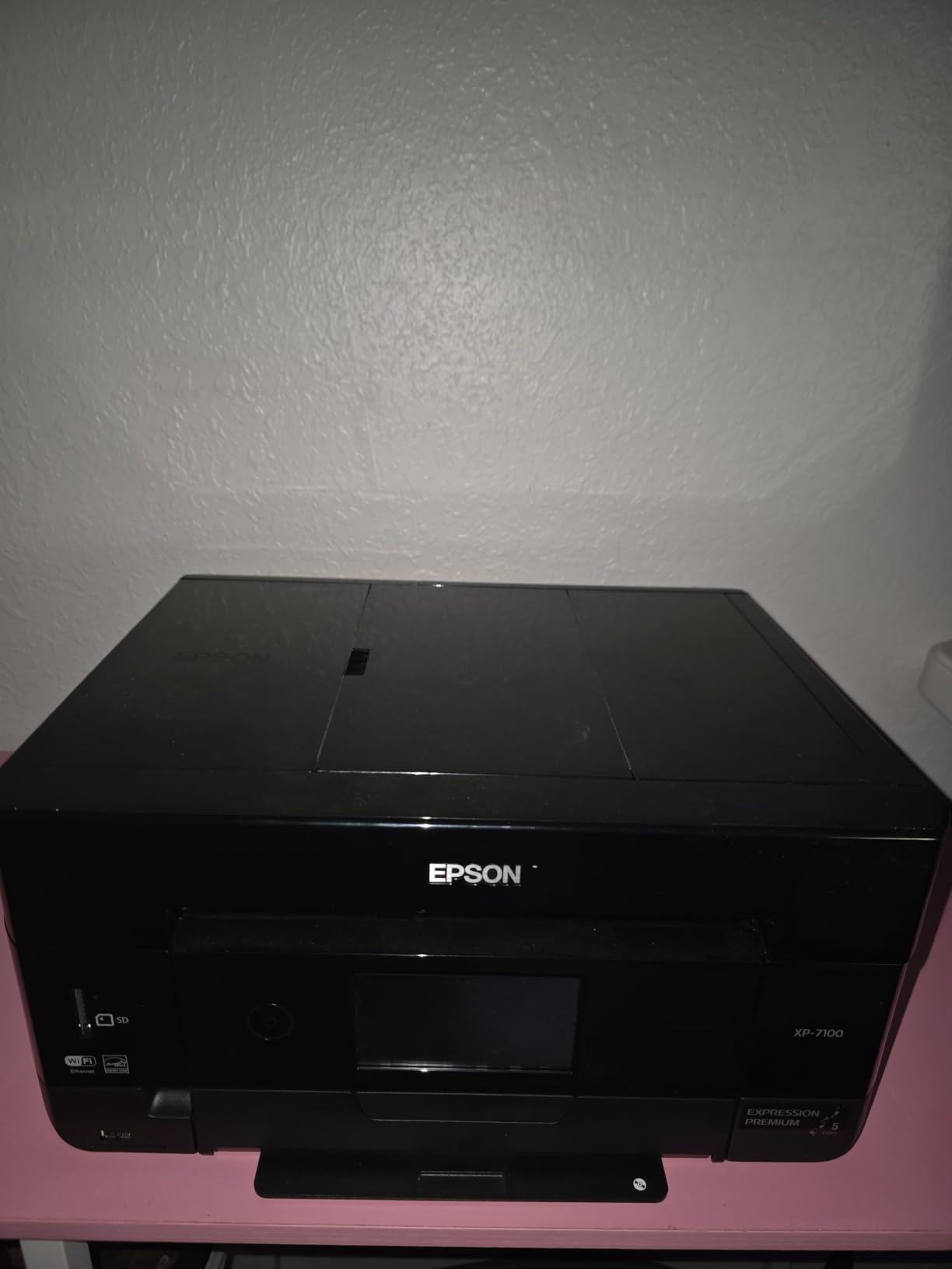 Epson Expression Premium XP-7100 Wireless Color All-in-One Inkjet Printer | 5-color print, scan, copy; up to 15.8 ppm, ADF, borderless photo printing customer photo 1
