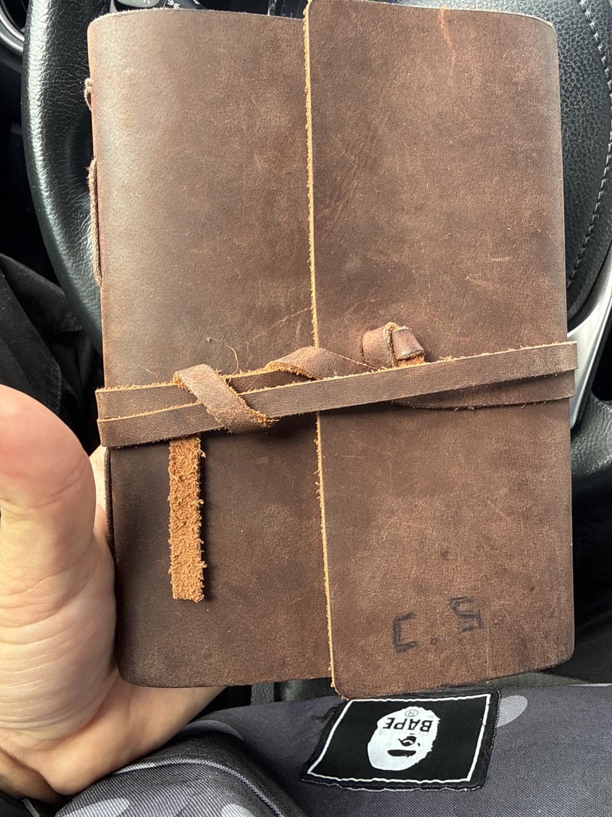 Leather Journal Writing Notebook - Genuine Leather Bound Daily Notepad for Men & Women Lined Paper 240 Kraft Pages, Handmade, Rustic Brown, 5 x 7 in customer photo 1