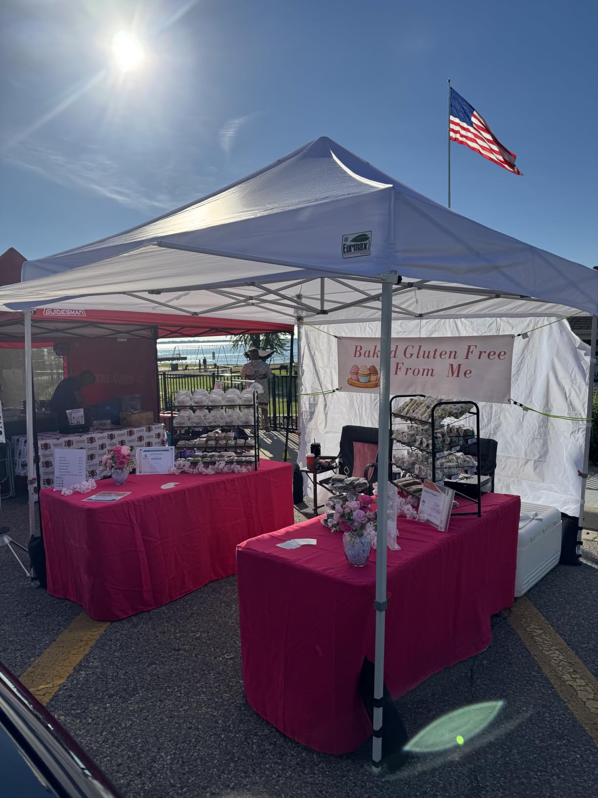 Eurmax USA 10x10 Pop Up Canopy, Commercial Tent with Patented No-Tip Rolling Bag, 30sqft Extension Awning & 4 Zippered Removable Walls, UV & Water Resistant, Heavy Duty Instant Shelter Gazebo, White customer photo 1