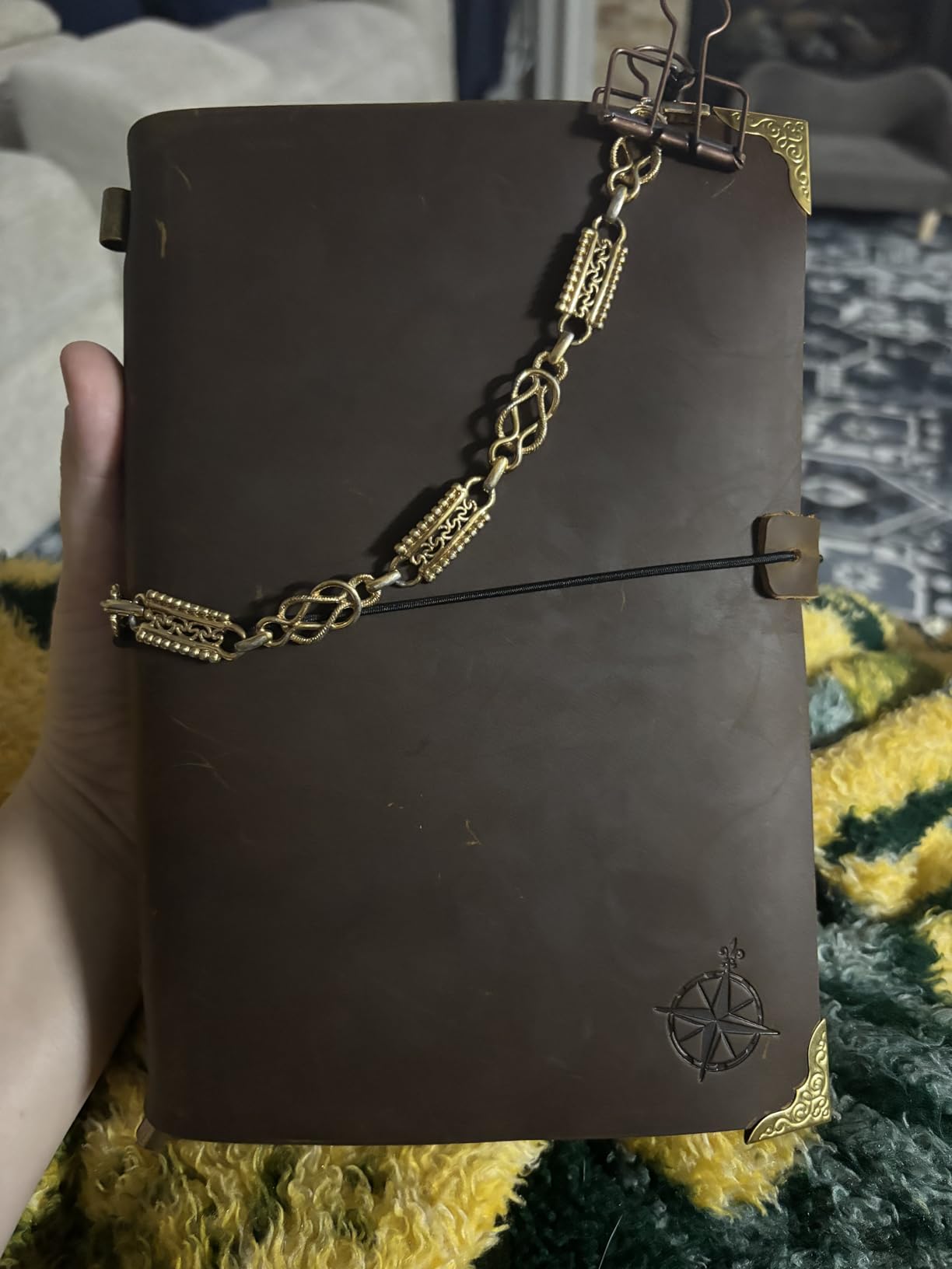 Wanderings A5 Travelers Notebook - Refillable Genuine Leather Journal - 6 x 8.5 (15 x 22cm) - Handcrafted Crazy Horse Leather - 120 GSM Blank Inserts - Travel Journal customer photo 1