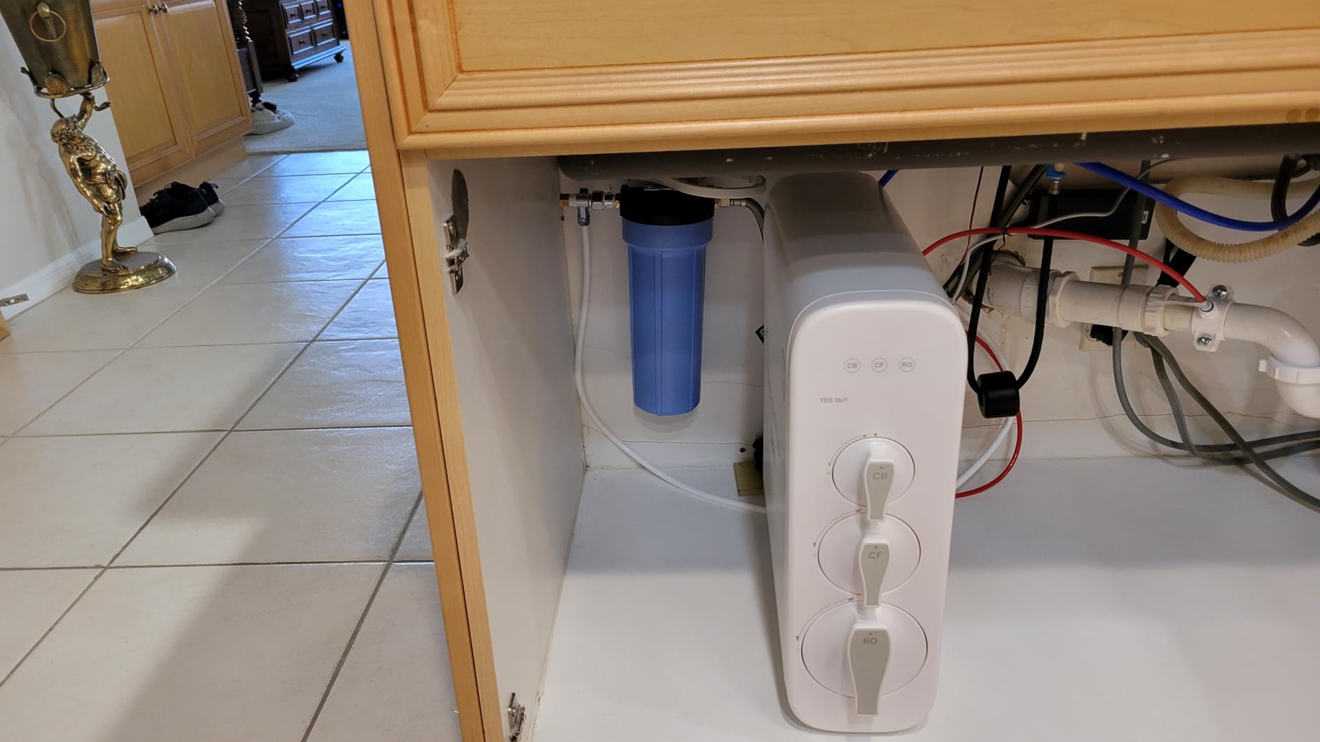 Waterdrop G3P600 Reverse Osmosis System, 8 Stage Tankless Reverse Osmosis Water Filter, NSF/ANSI 42 & 53 & 58 & 372 Certified, Under Sink RO System, 2:1 Pure to Drain, Smart LED Faucet customer photo 1